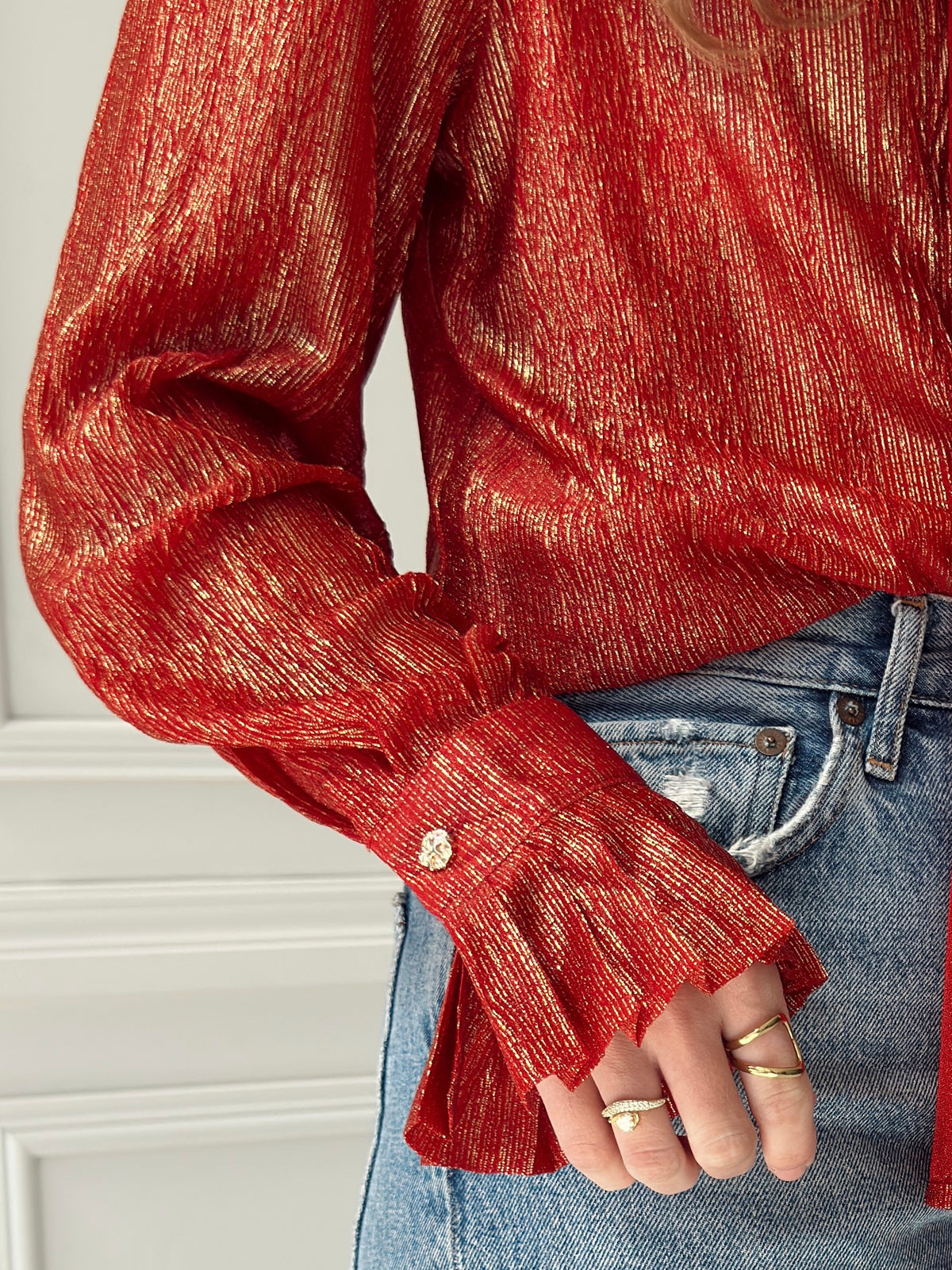 Lilly Red Tie Top