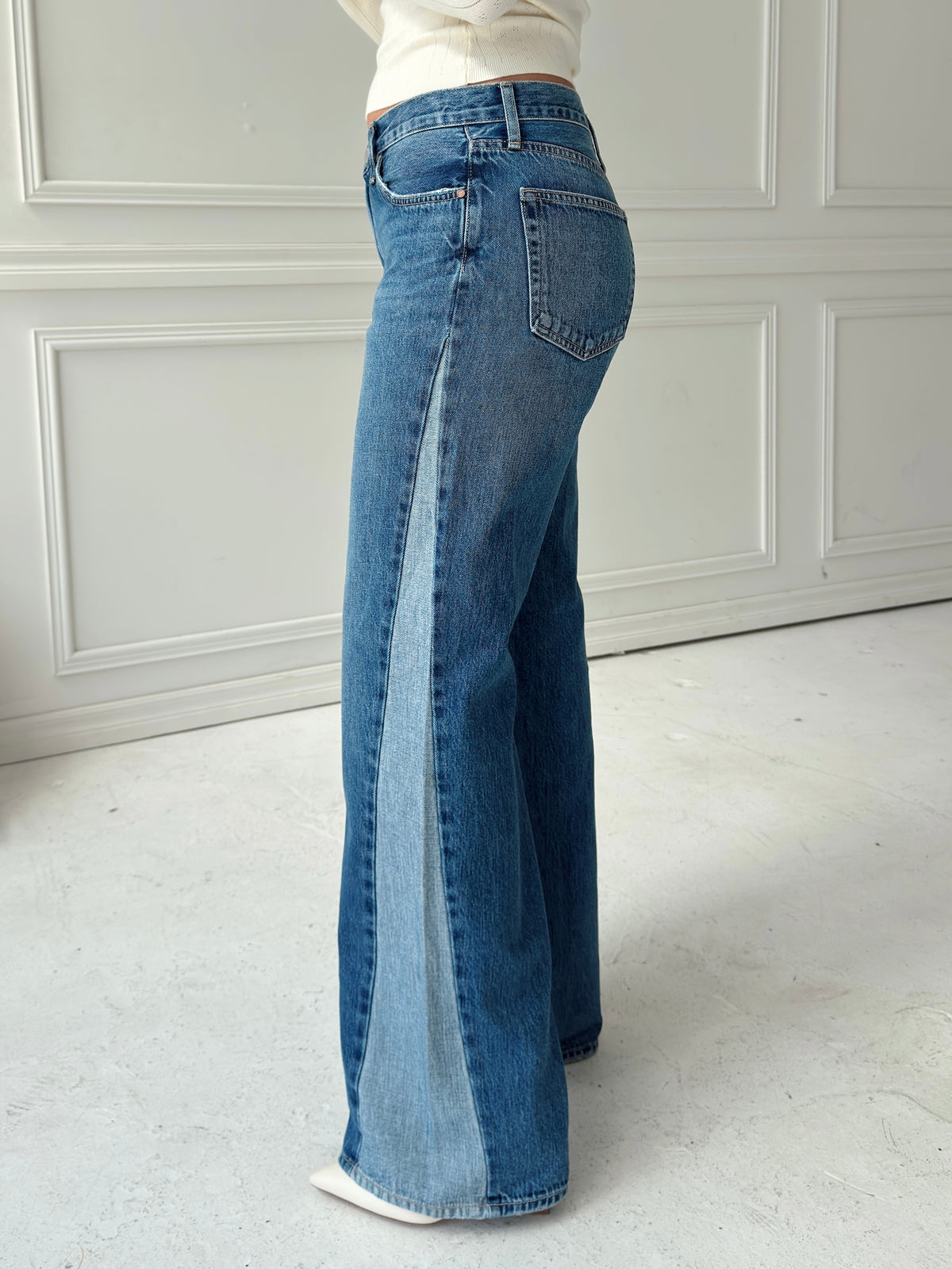 Madison Contrast Angle Seam Denim