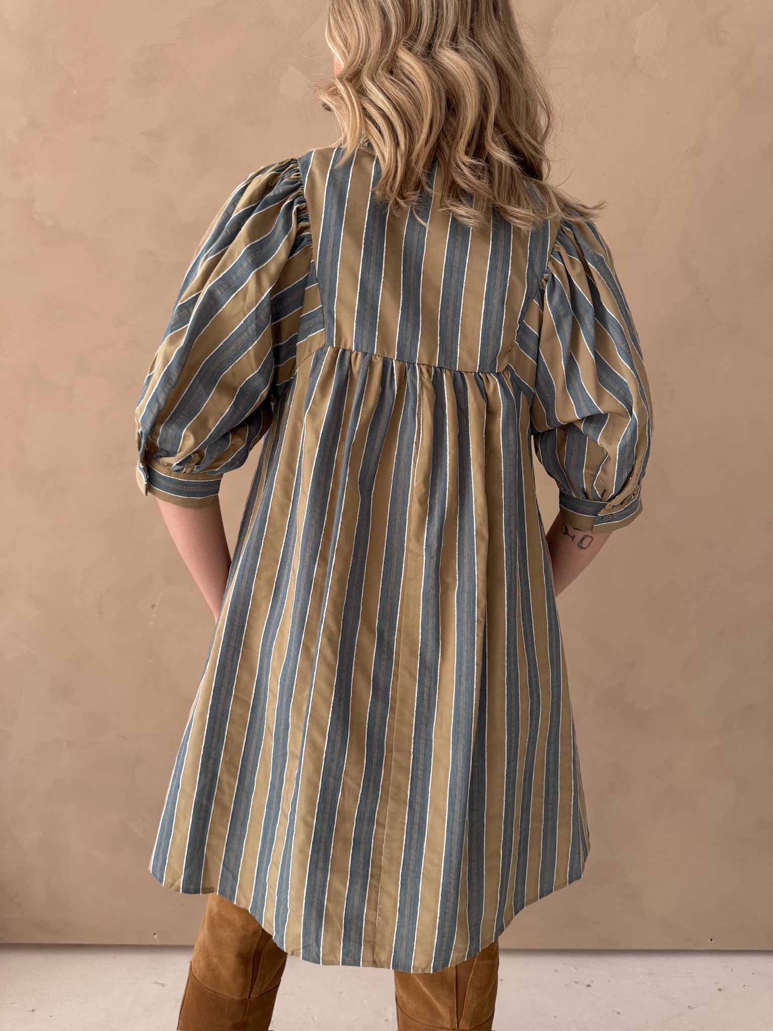 Meet Me in Santorini Hazel Stripe Mini Dress