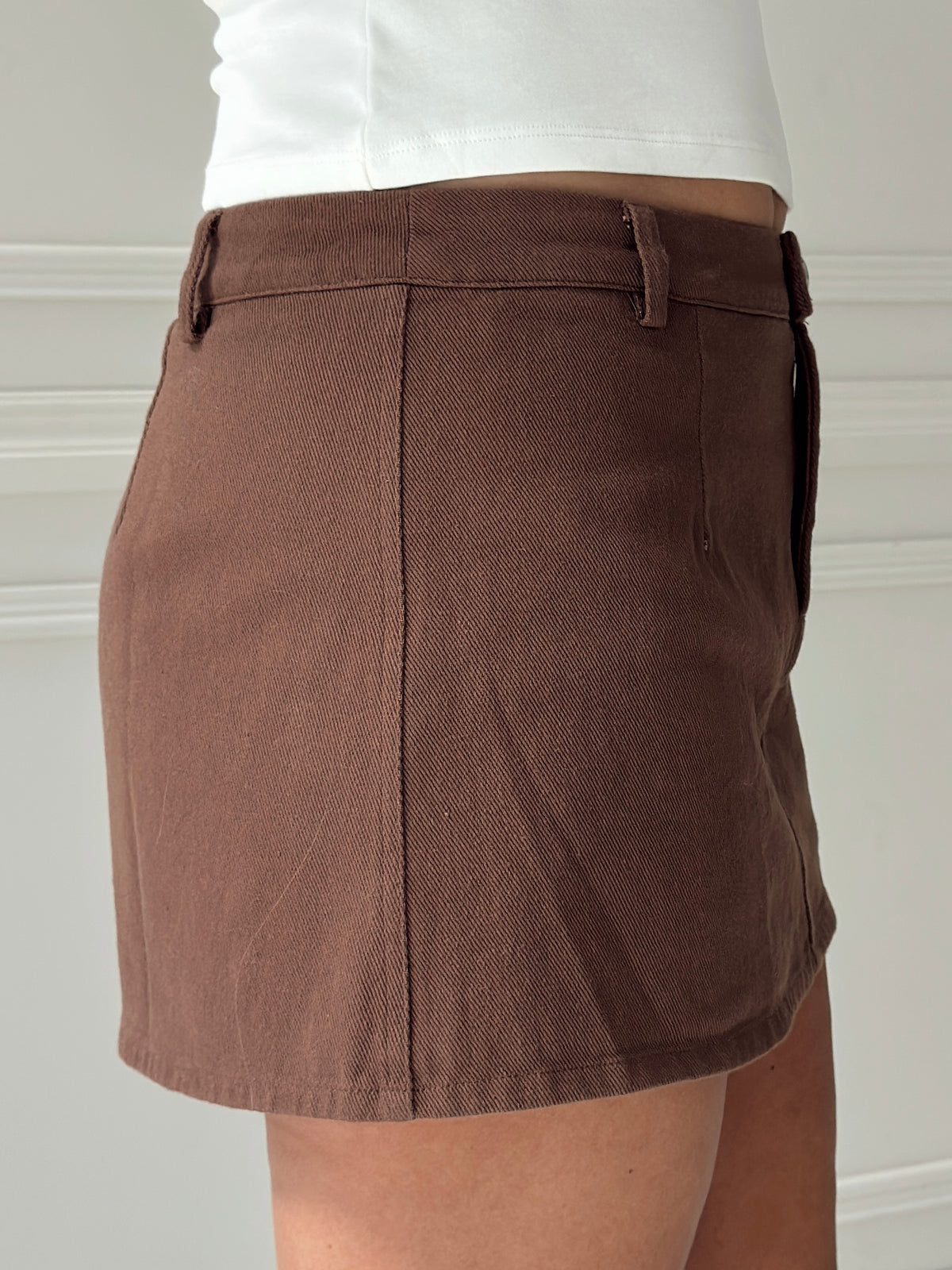 Meg Brown Denim Skort