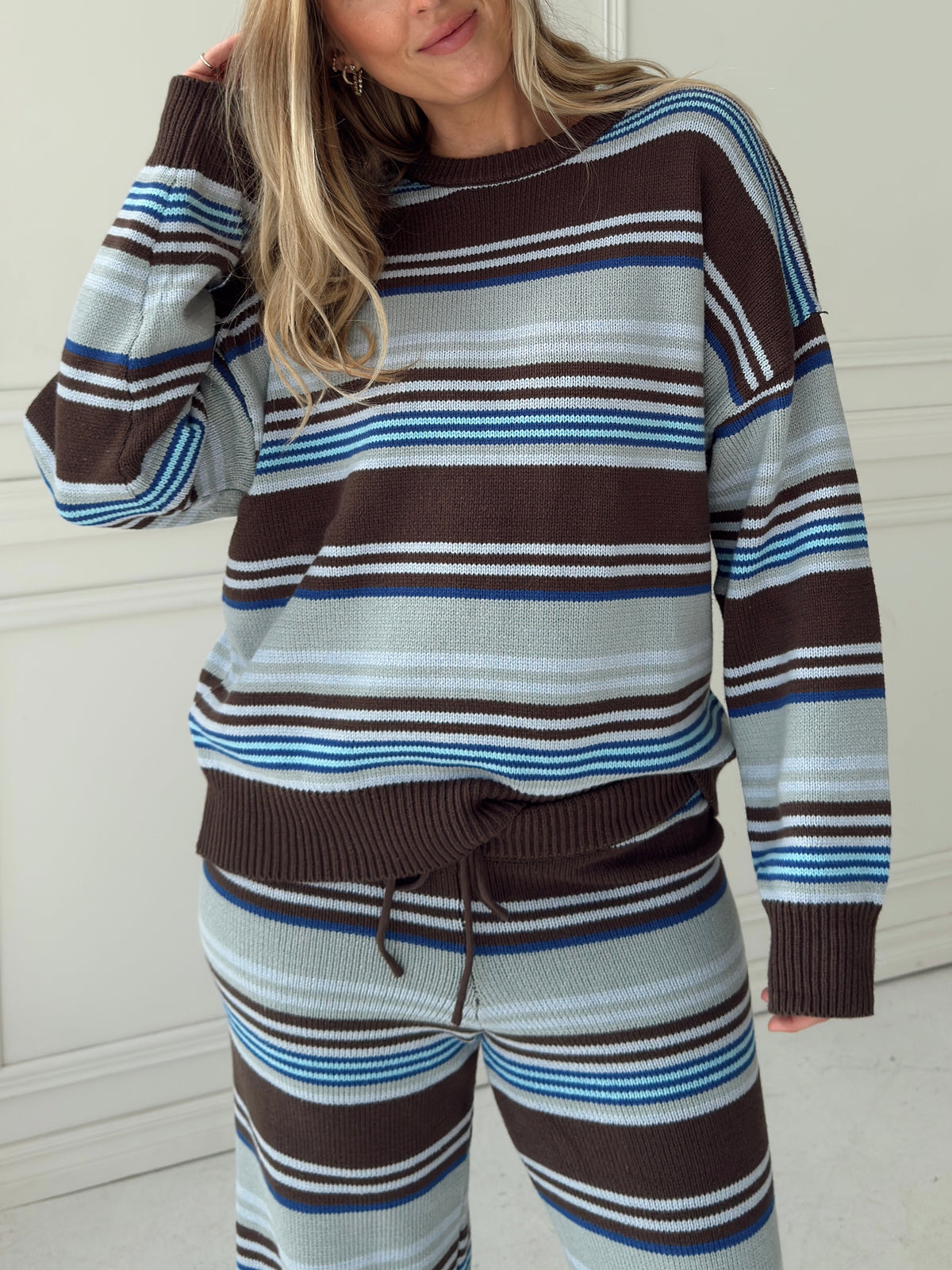 Jenna Multi Stripe Sweater Set