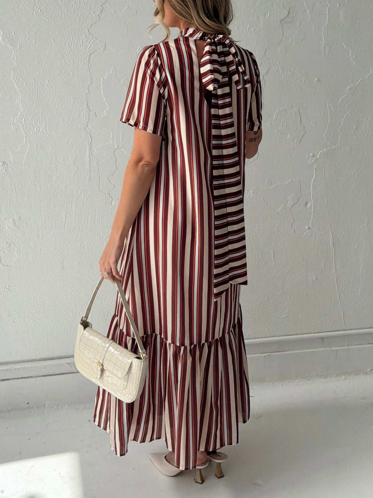 Parker Striped Tie Back Maxi Dress