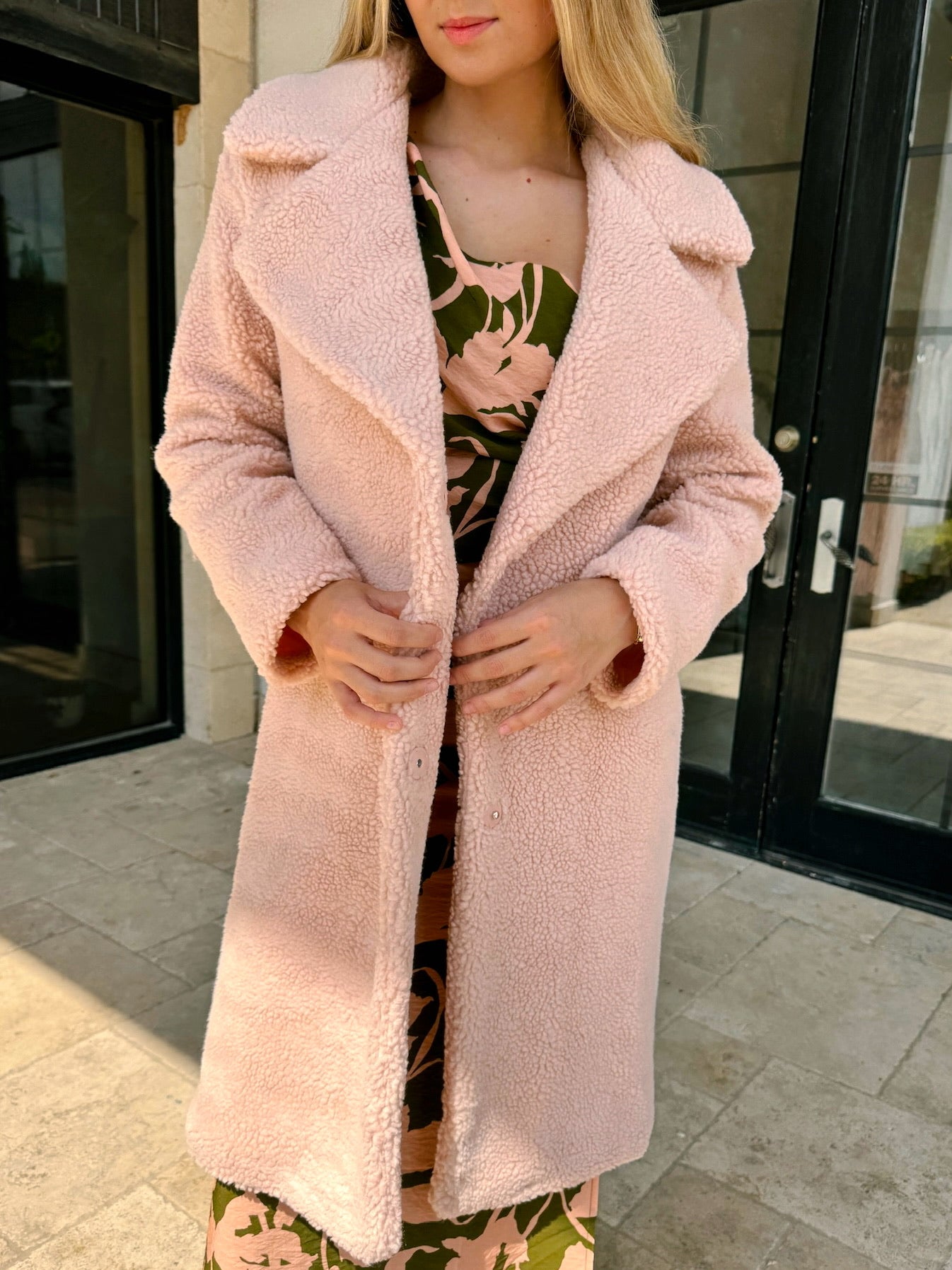 Blush Teddy Coat