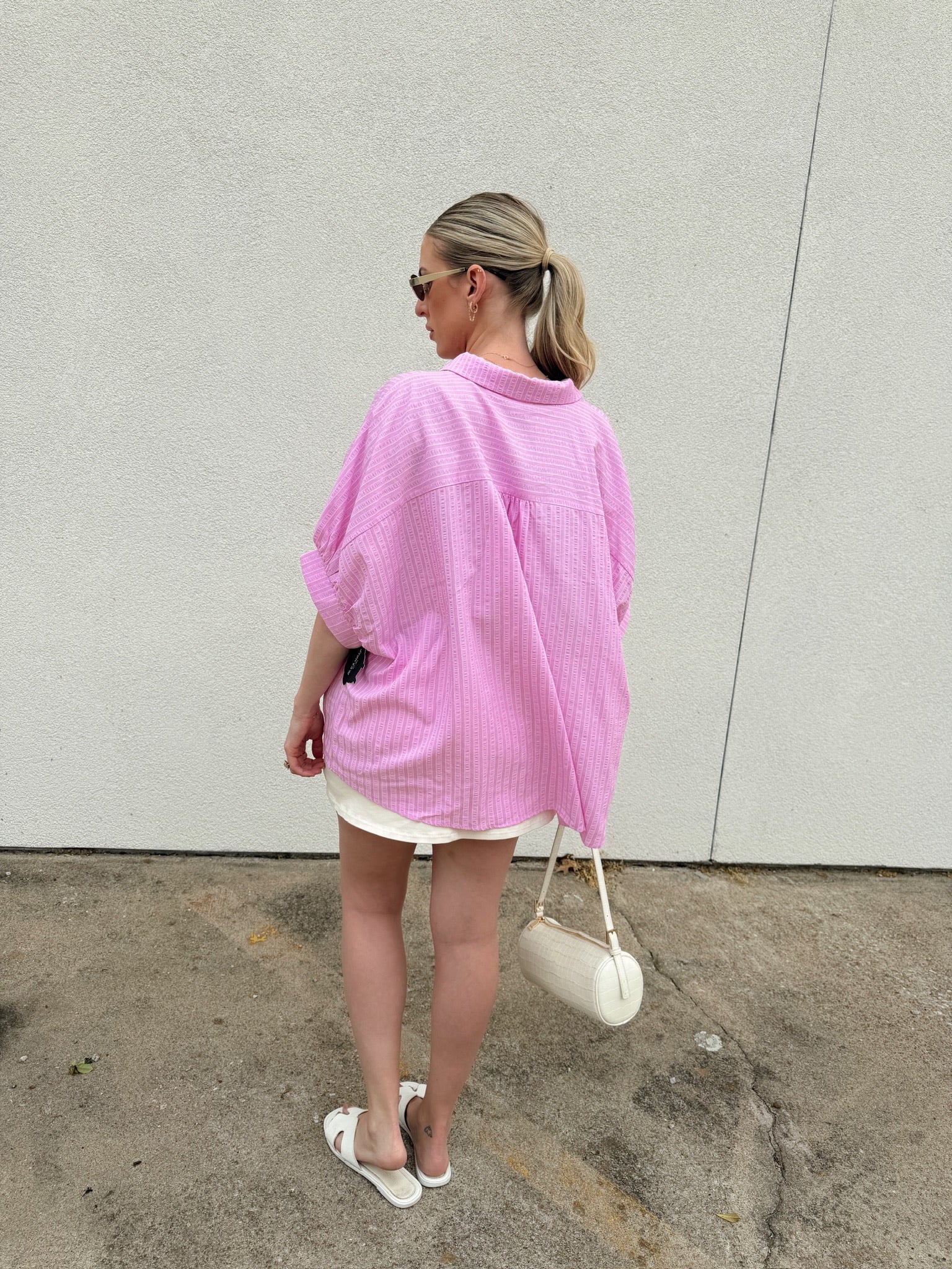 PRE-ORDER (ETA 6/12) Bubblegum Button Up