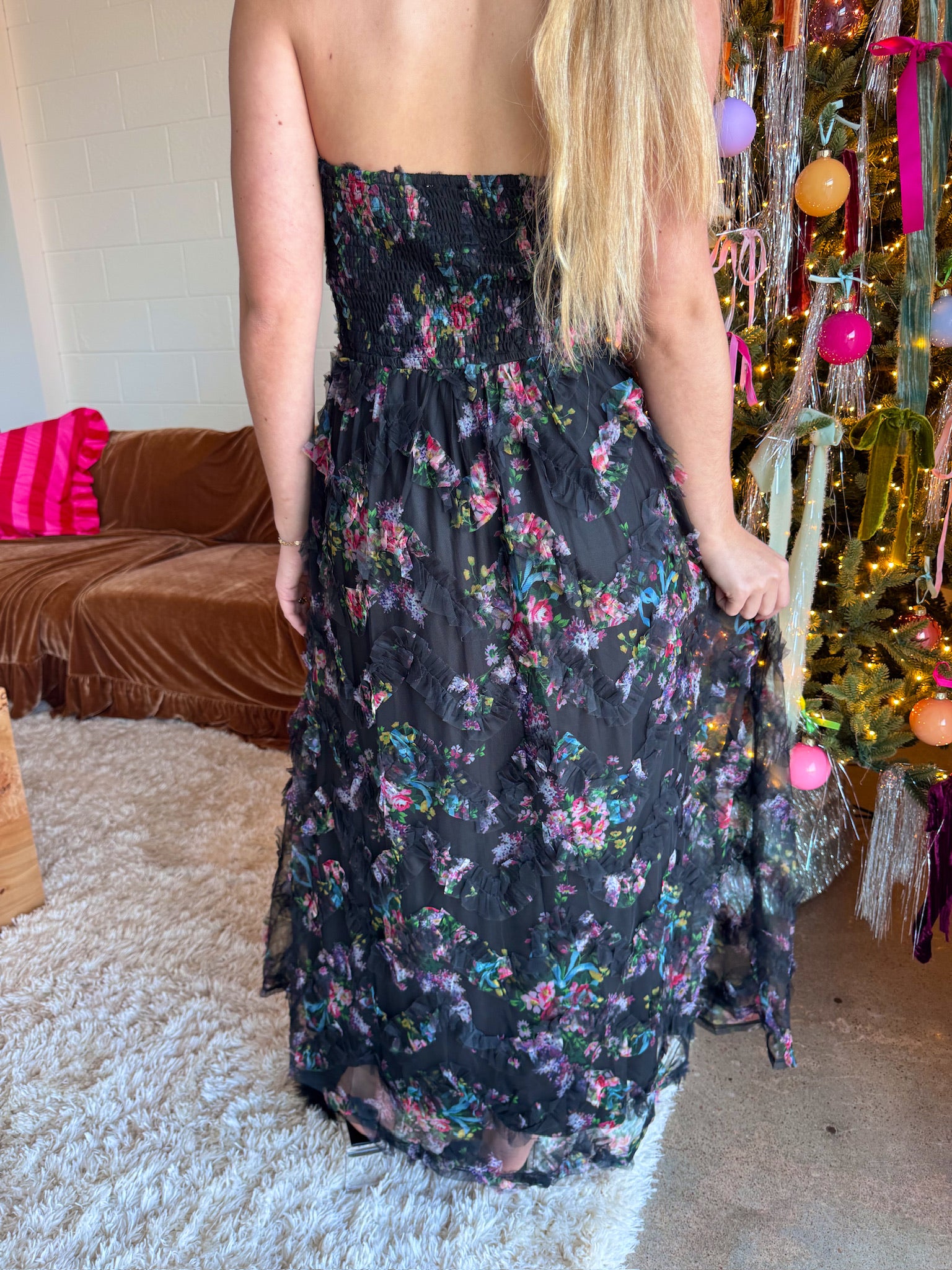 Meet Me in Santorini Whisper Bloom Maxi Dress