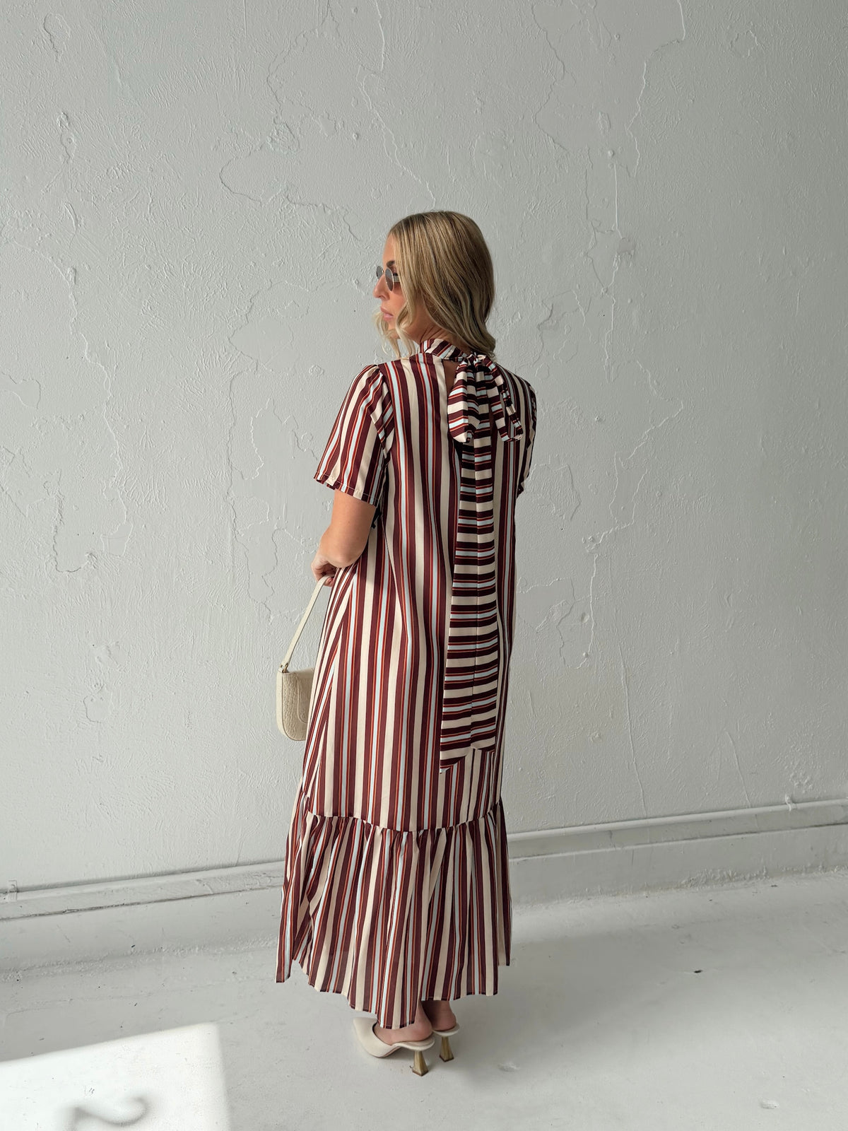 Parker Striped Tie Back Maxi Dress