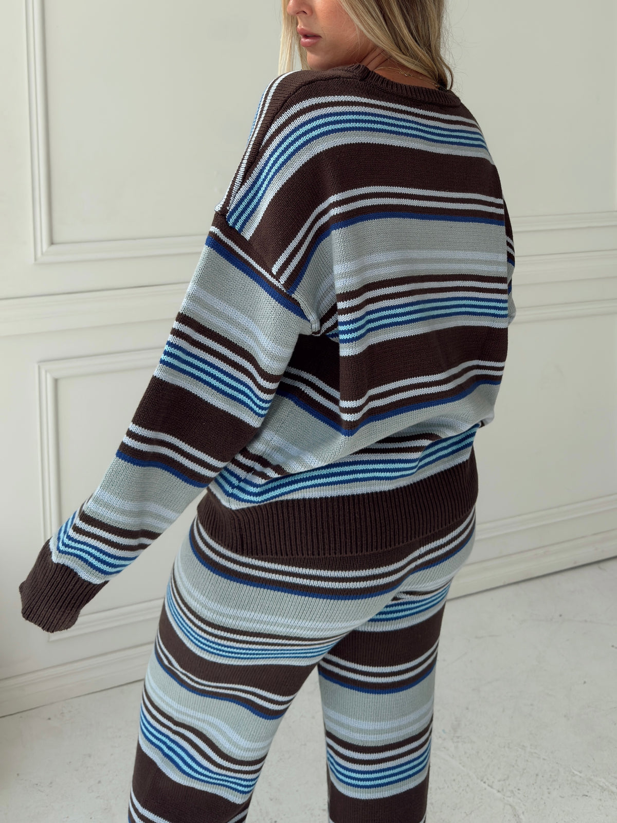 Jenna Multi Stripe Sweater Set