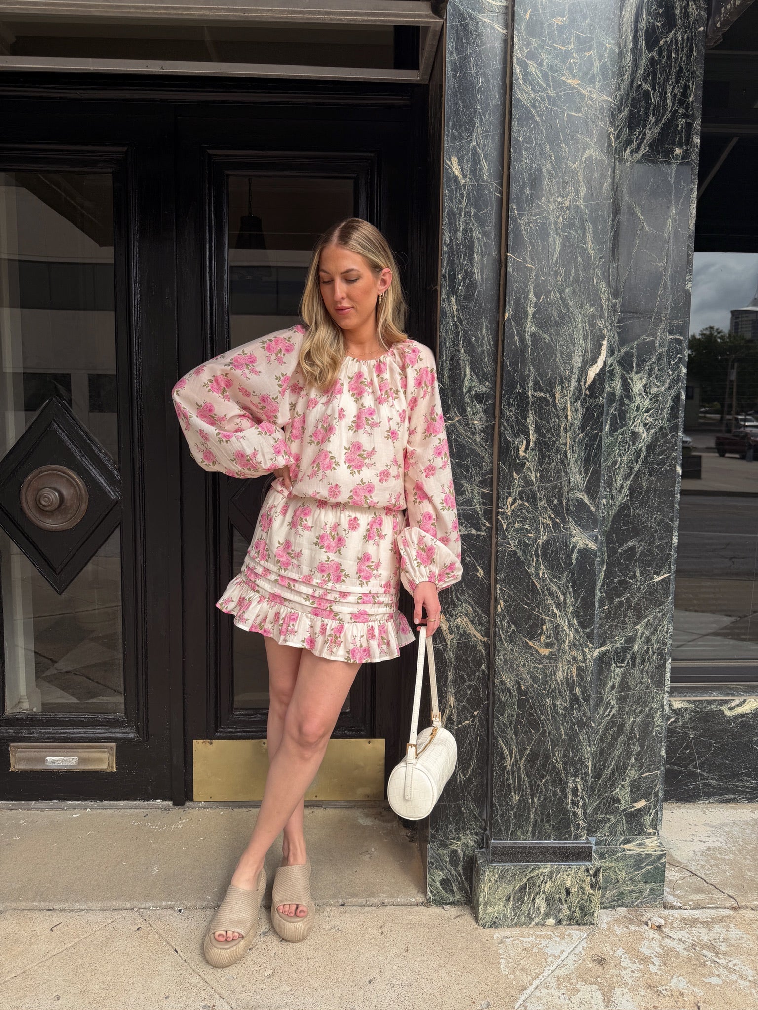 Becca Pink Floral Skirt