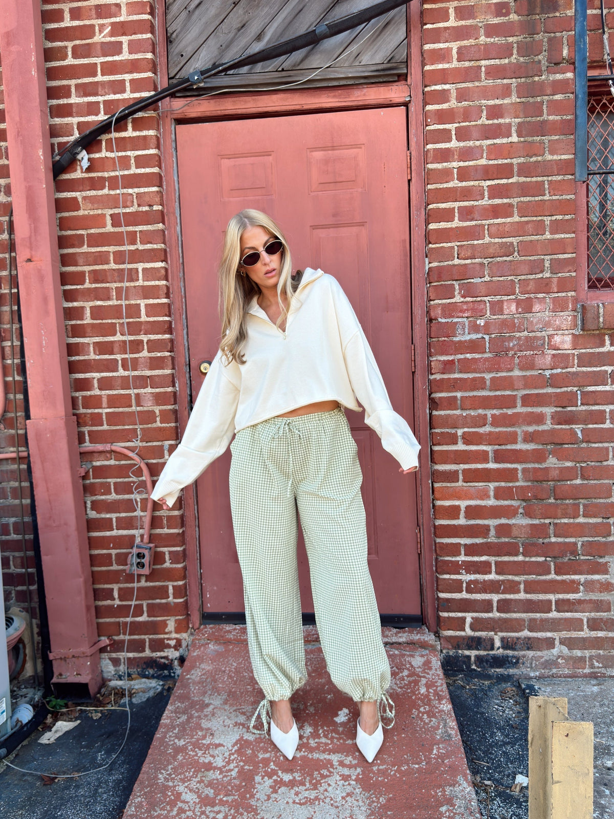 Gina Gingham Joggers