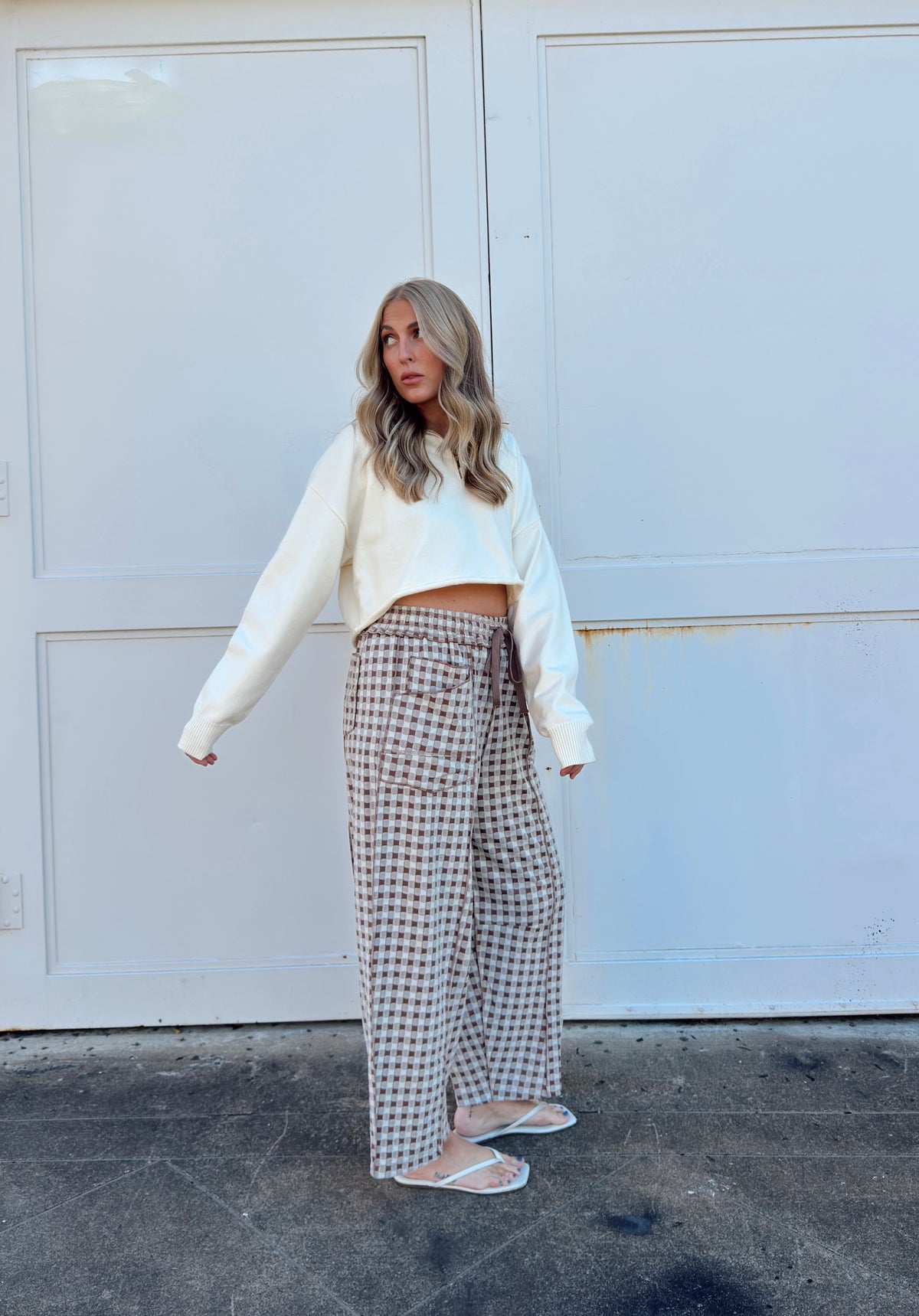 Bailey Barrel Knit Pants - Mocha
