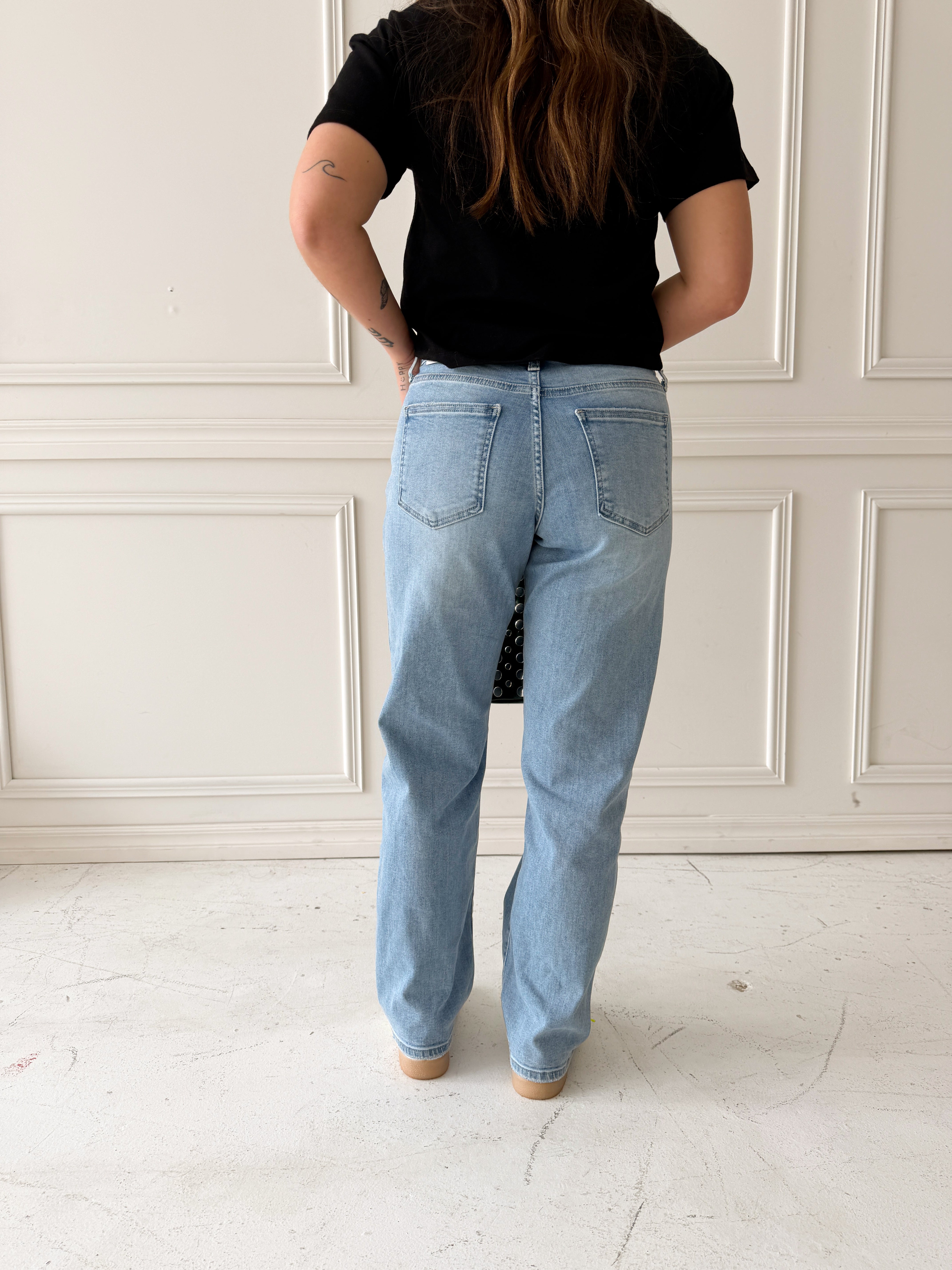Jess Bowed Straight Leg Denim
