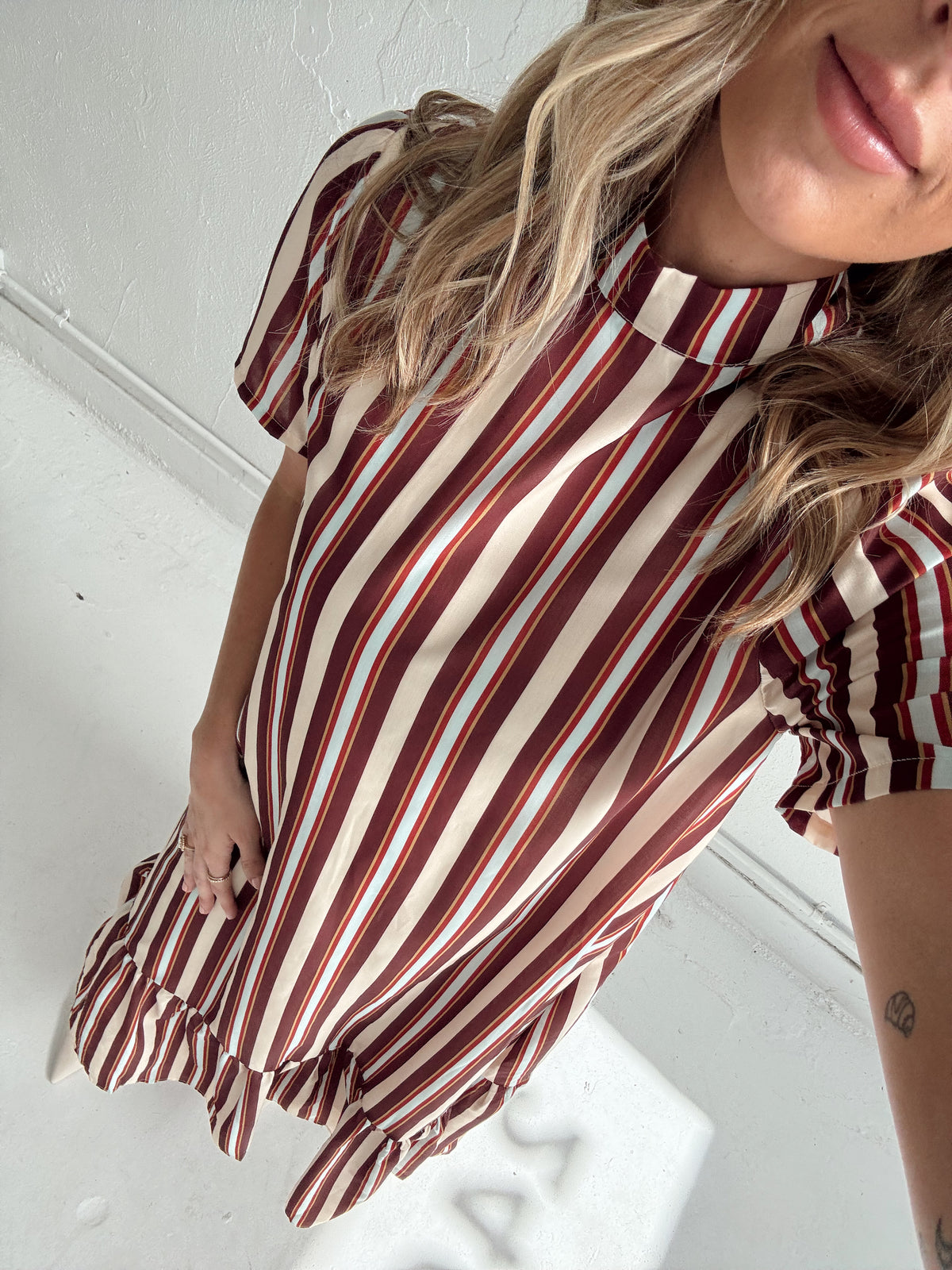 Parker Striped Tie Back Maxi Dress