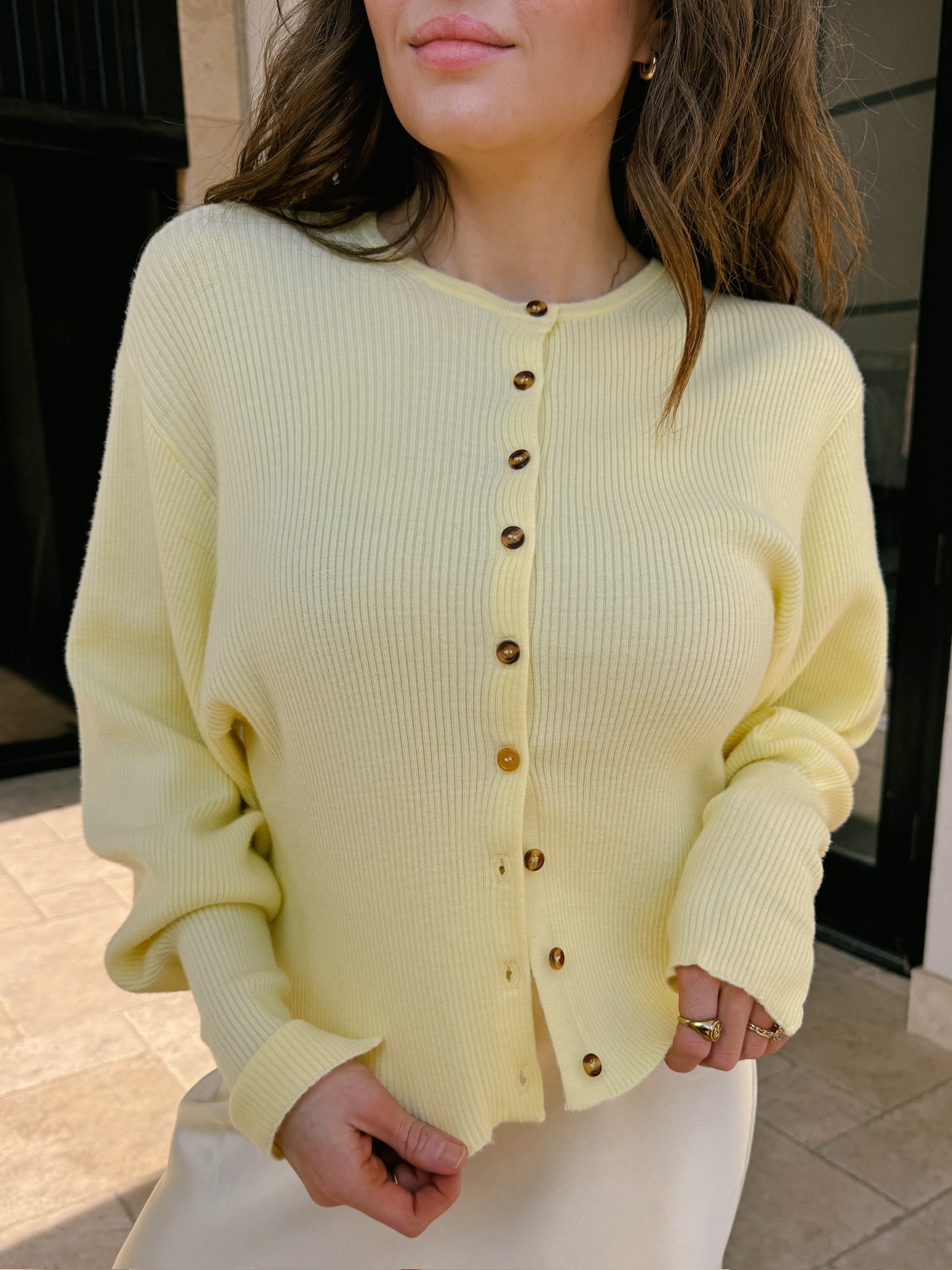 JiJi Chenoa Cardigan - Butter Yellow