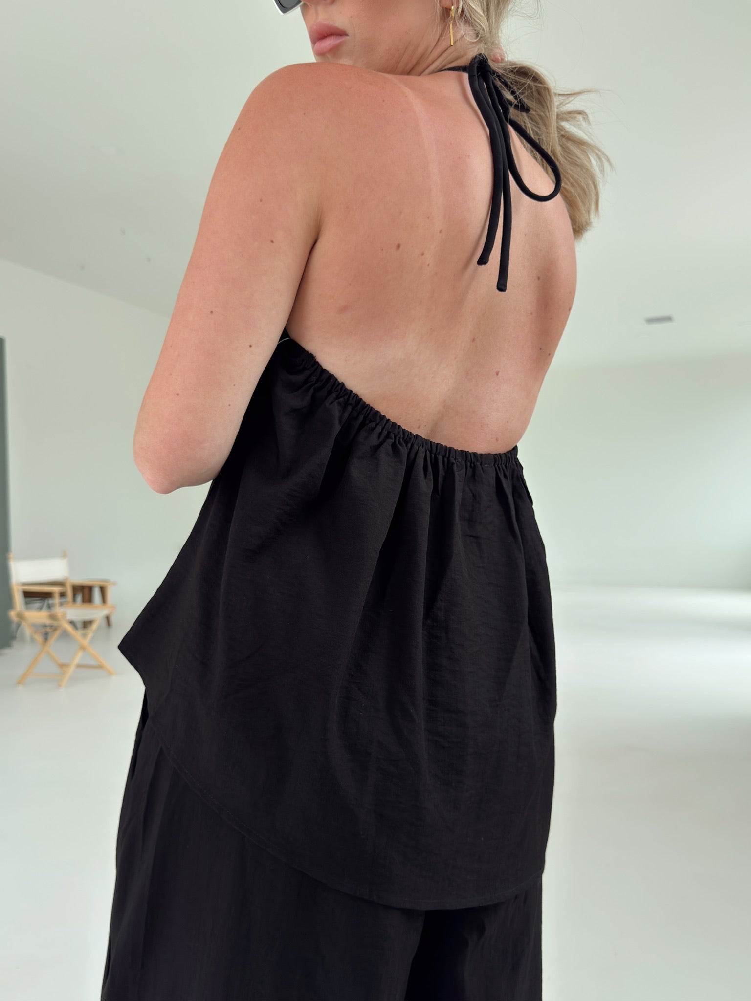 Bri Halter Top - Black