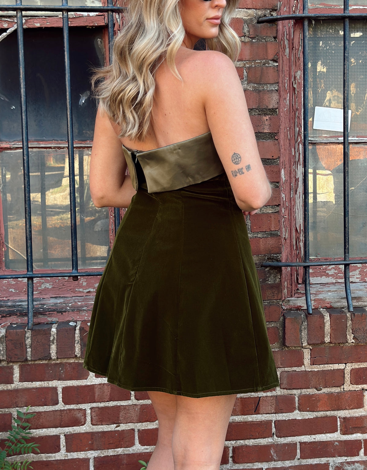 Melanie Strapless Velvet Mini Dress