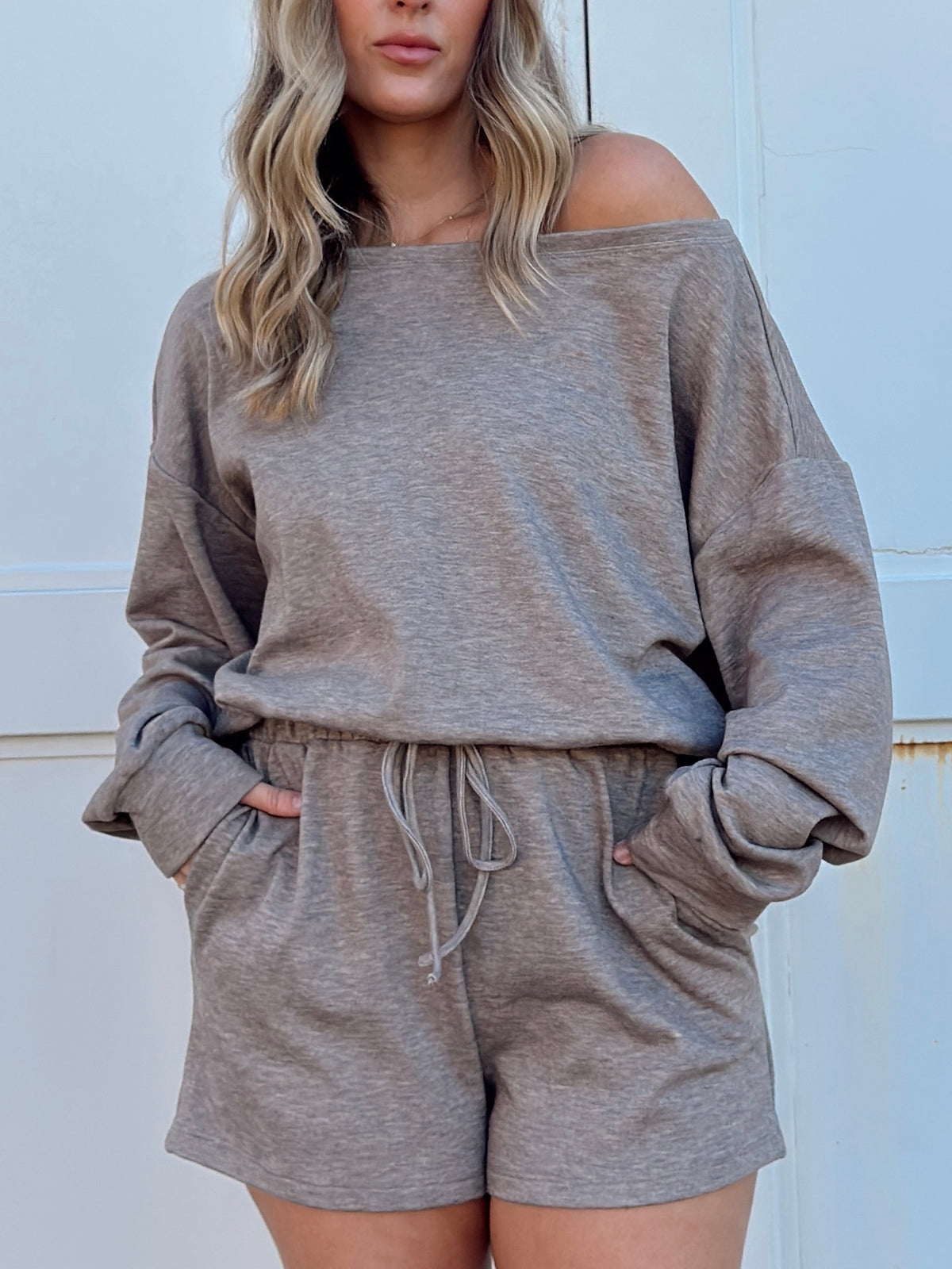 Steph Boatneck Sweatshirt Romper