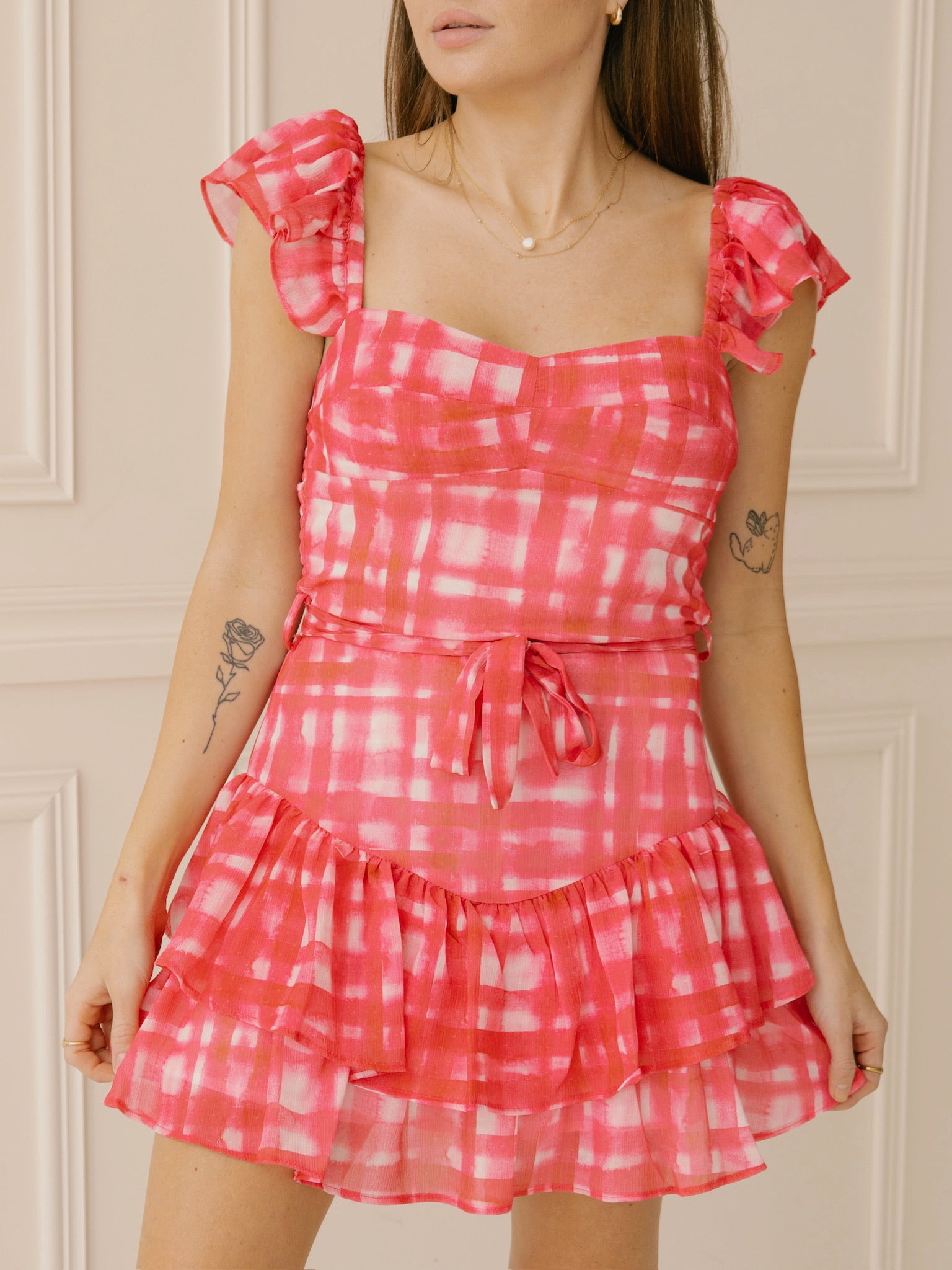 Sincerely Ours Picnic Plaid Hailey Romper