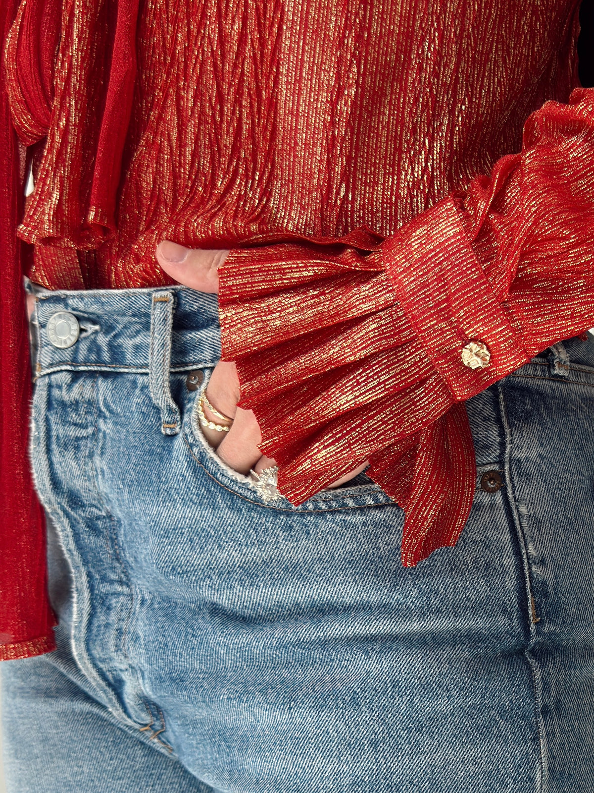 Lilly Red Tie Top
