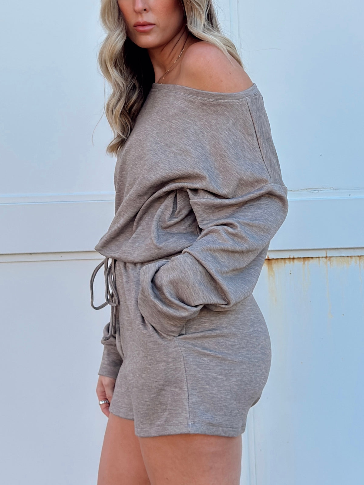 Steph Boatneck Sweatshirt Romper