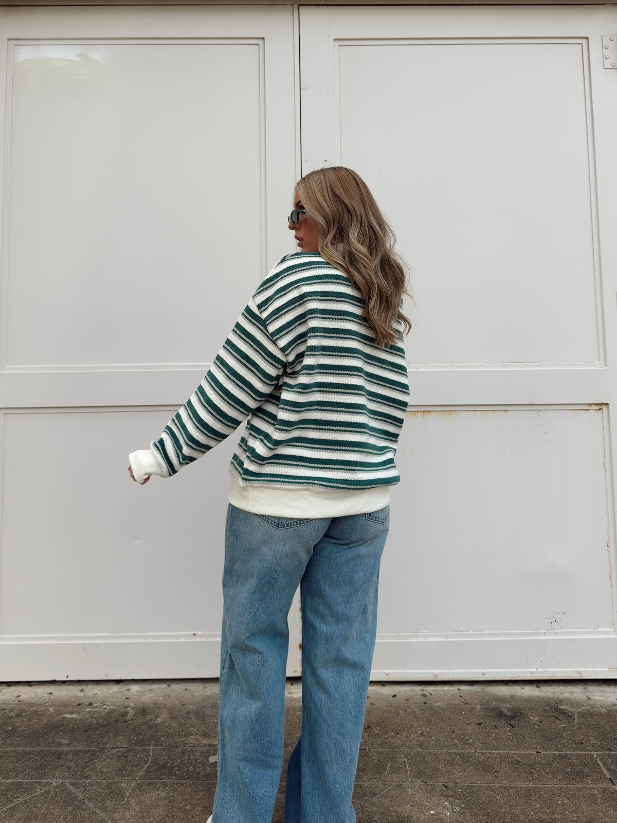 Sidney Striped Mock Neck Sweater
