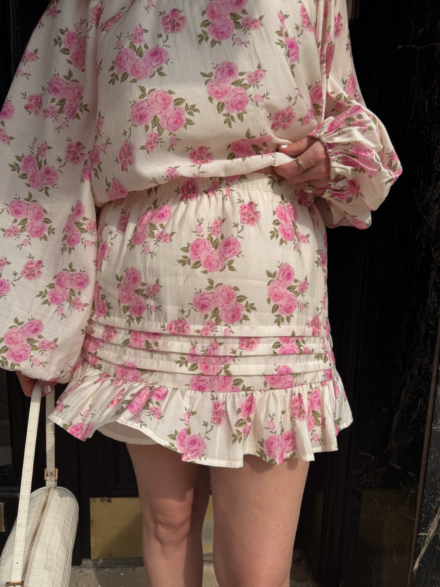 Becca Pink Floral Skirt