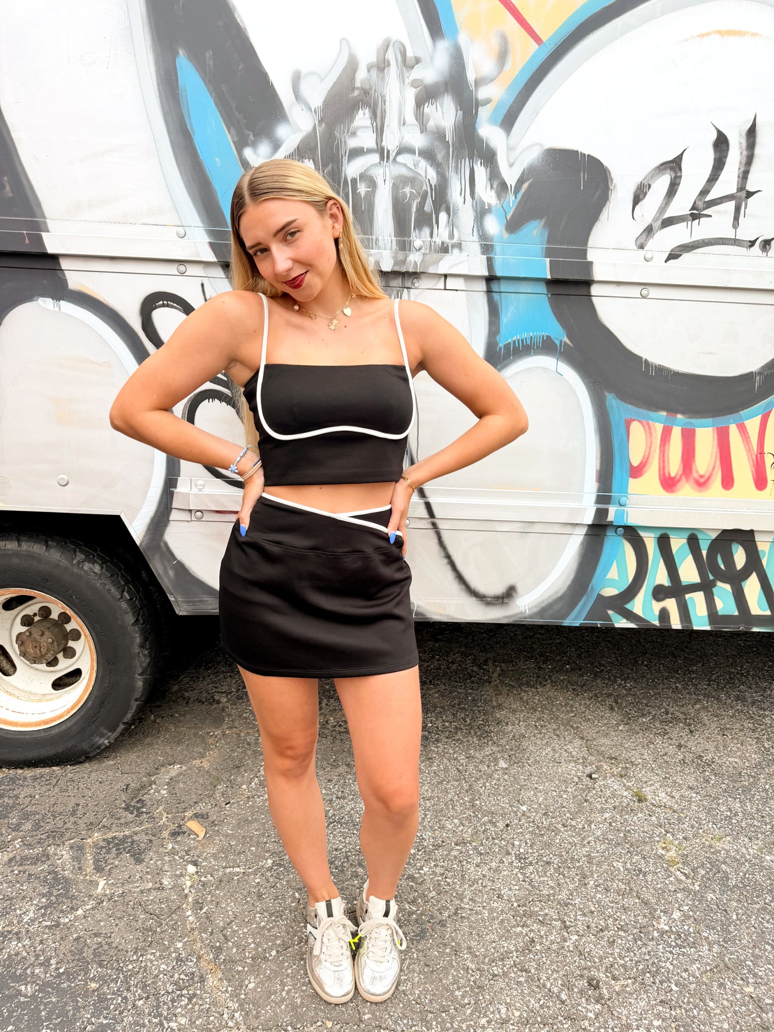 Scuba Contrast Binding Top