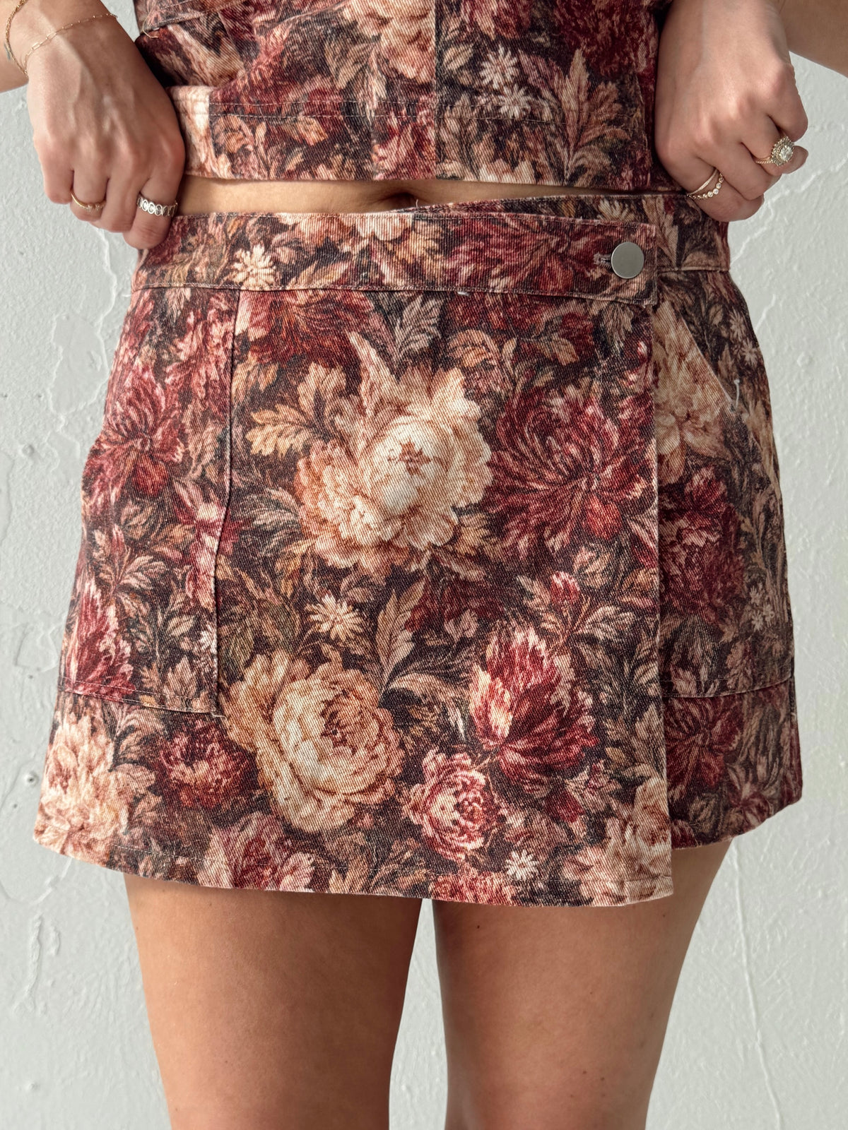Tove Floral Wrap Skort