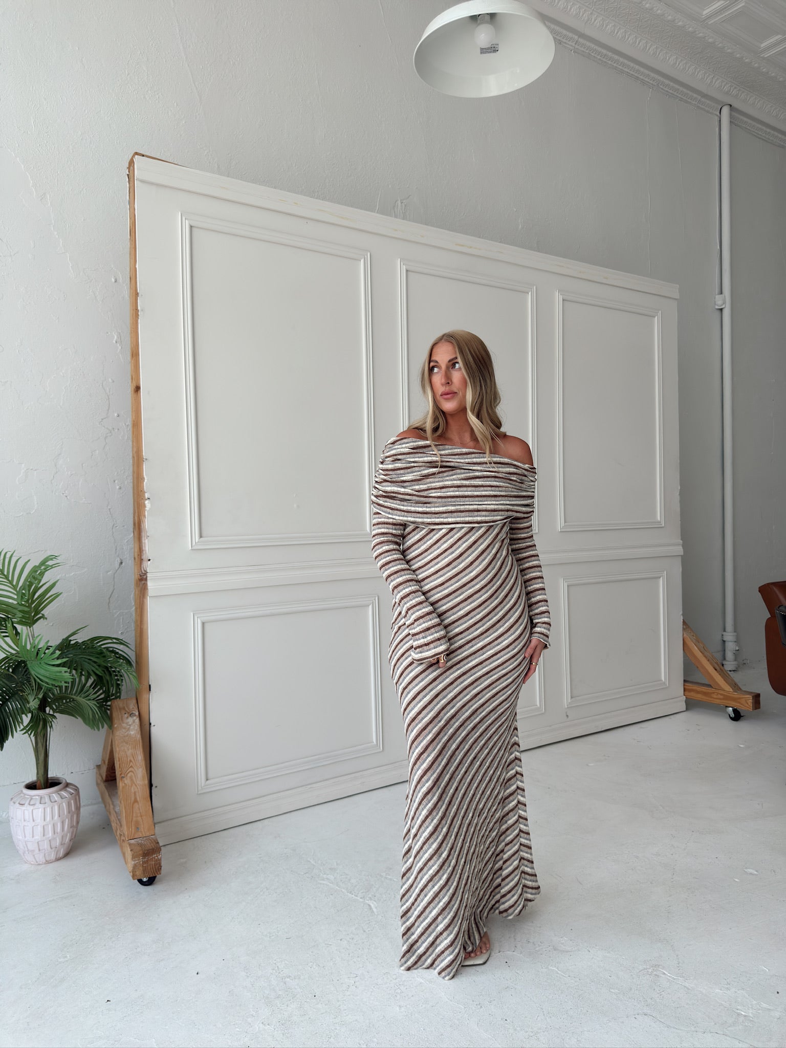 Brooklyn Foldover Knit Maxi Dress