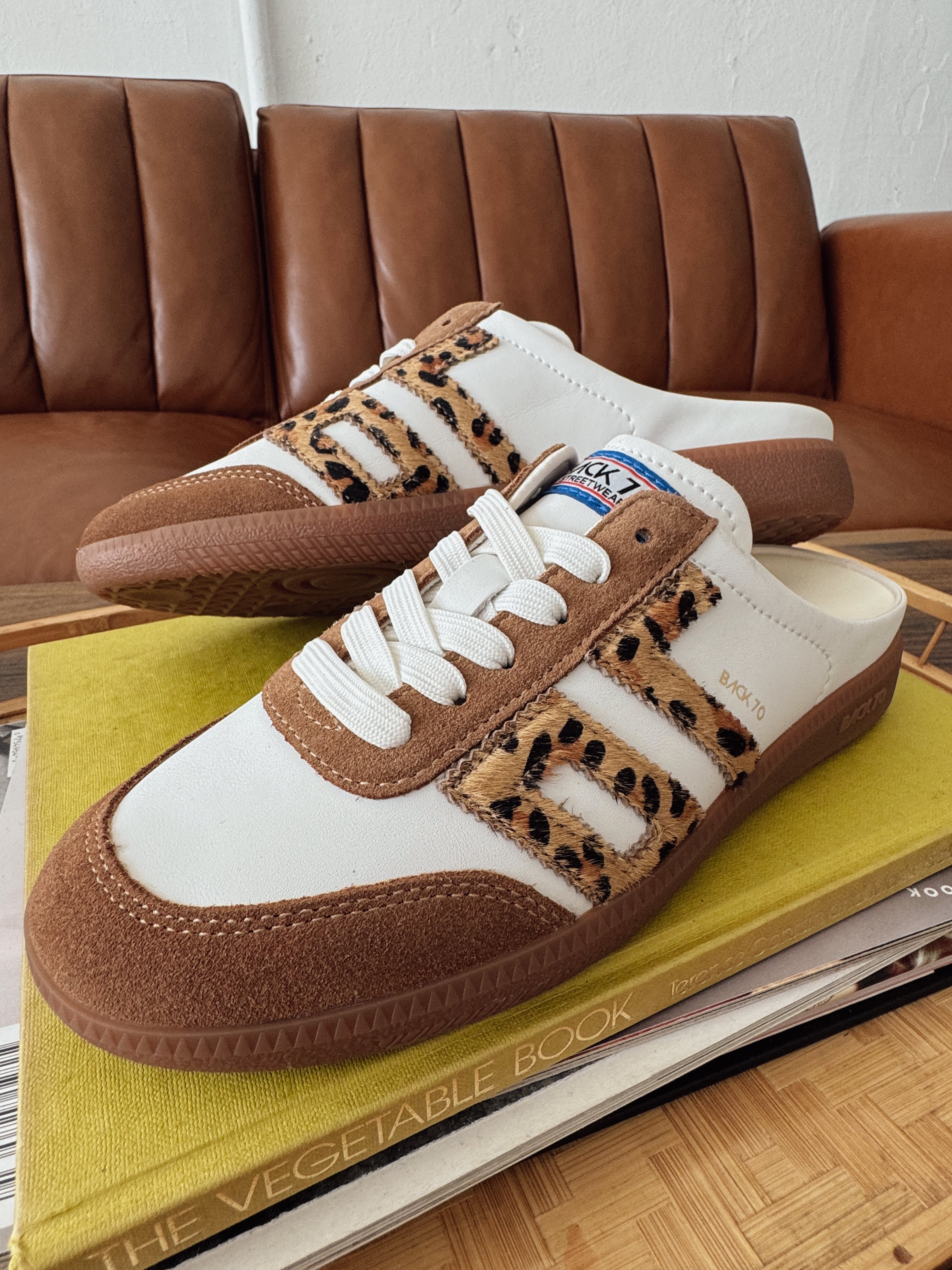 Back 70 Easter Backless Sneakers in Leopard