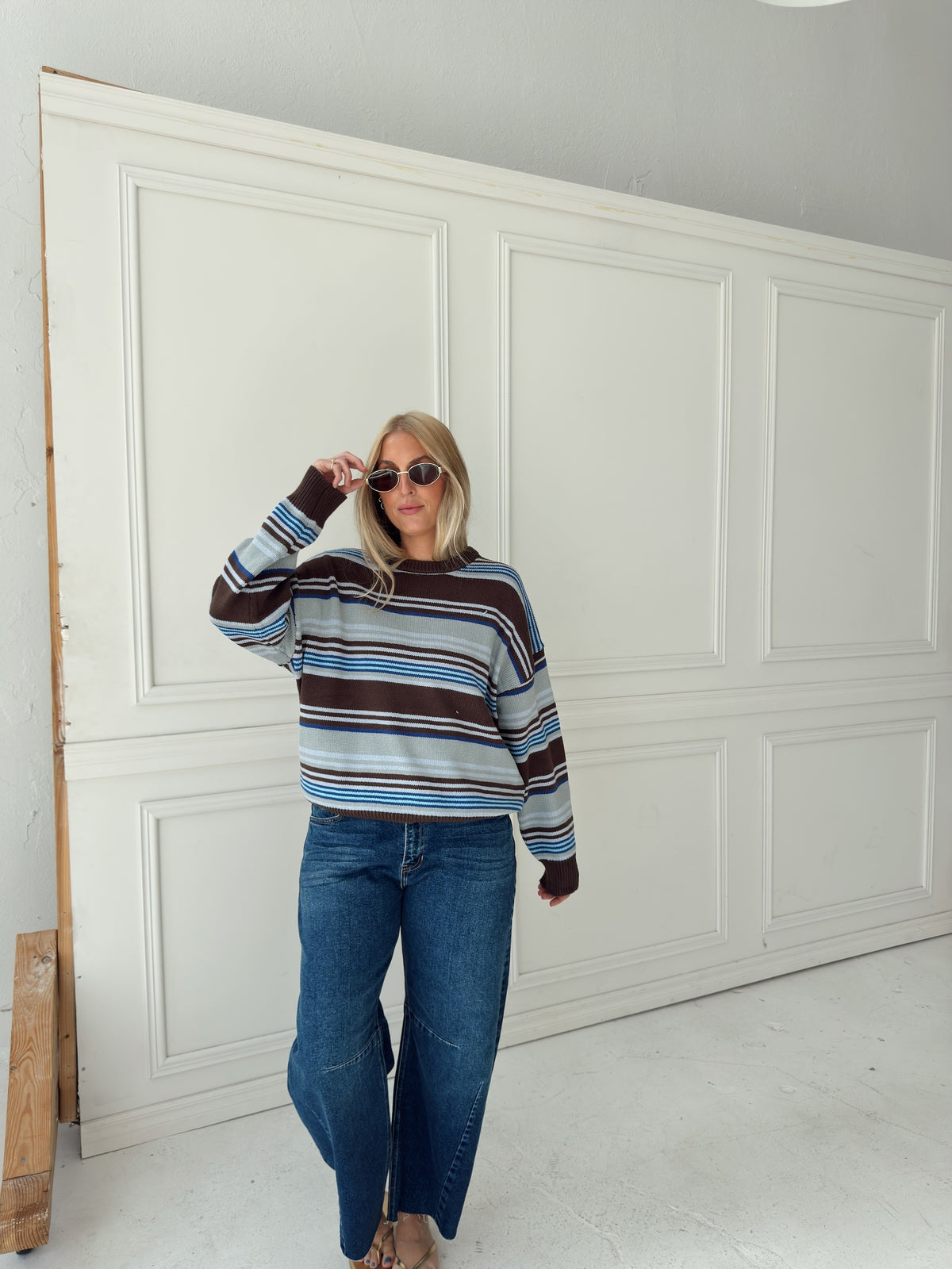 Jenna Multi Stripe Sweater Set