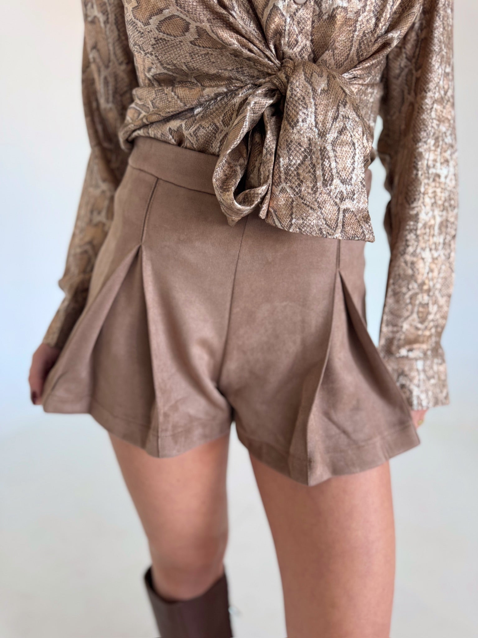 Meet Me in Santorini Smoky Taupe Short