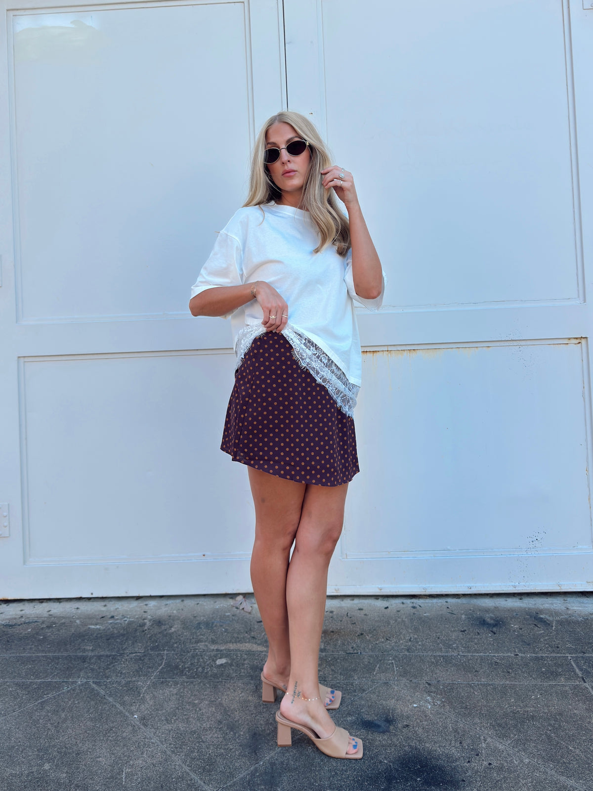 Taylor Polka Dot Mini Skort