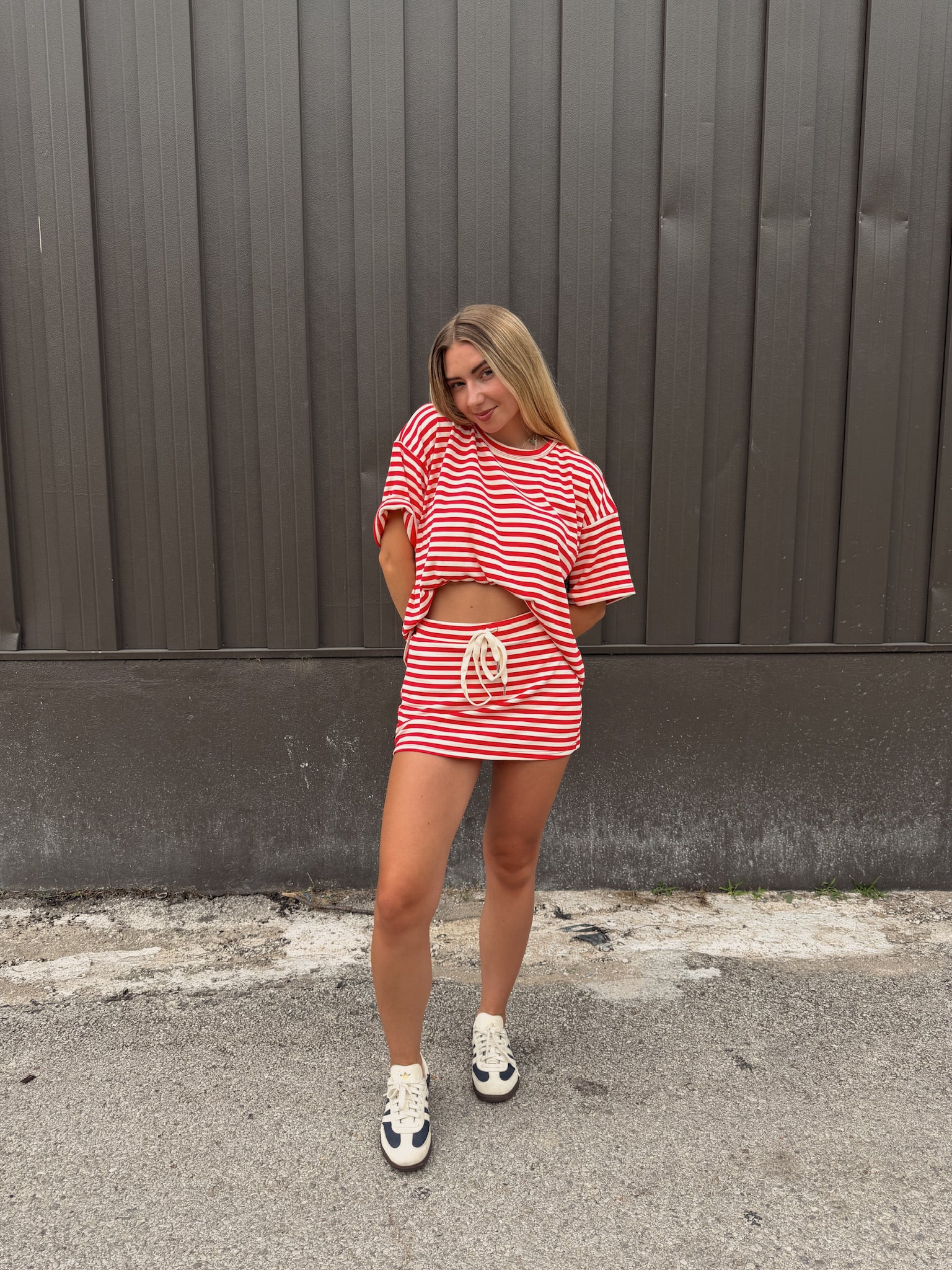 Weekender Stripe Top - Red