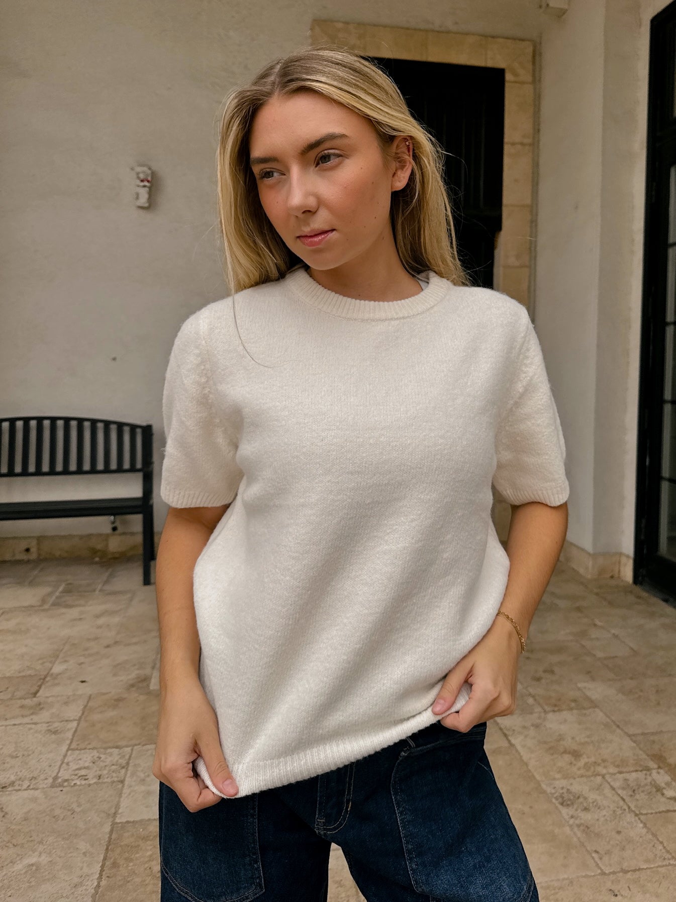 Elevated Essential Sweater Top - Ivory