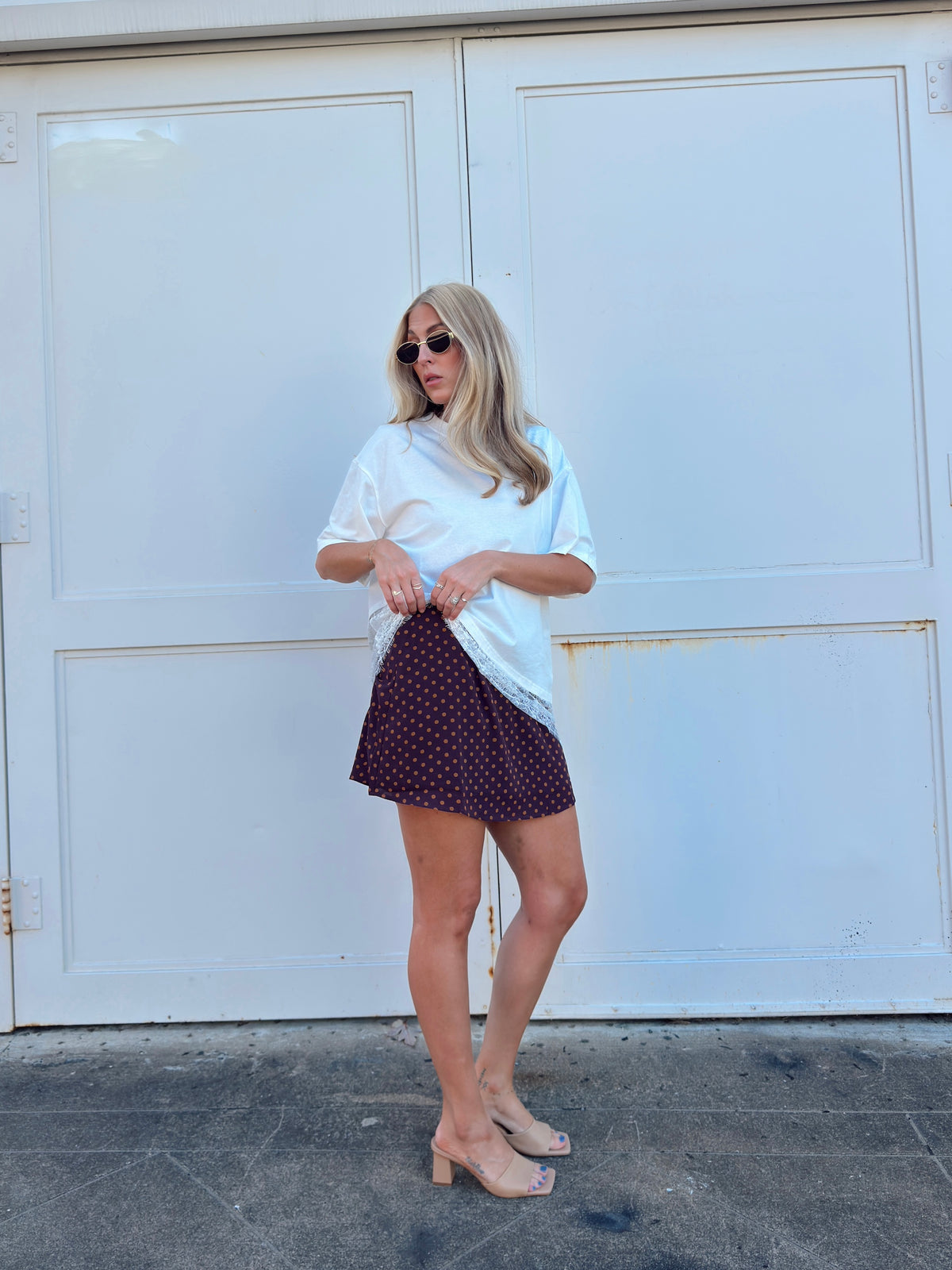 Taylor Polka Dot Mini Skort