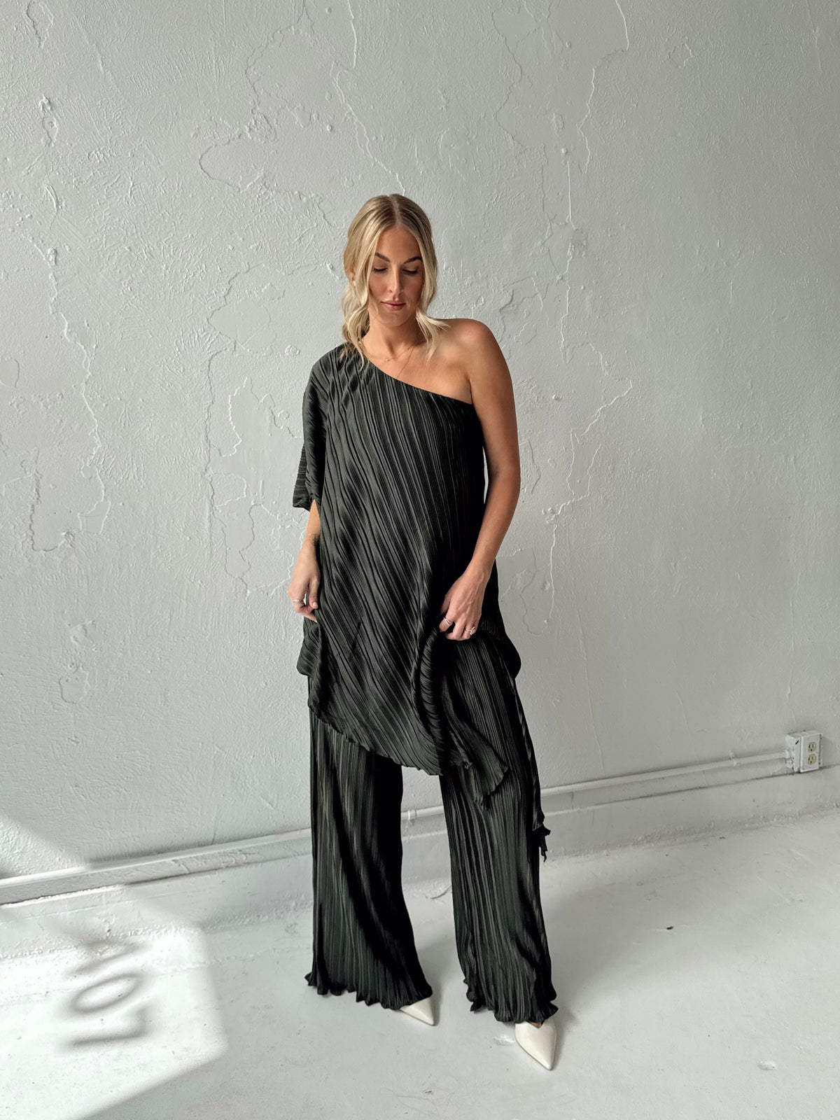 Iris Pleated Two Piece Set