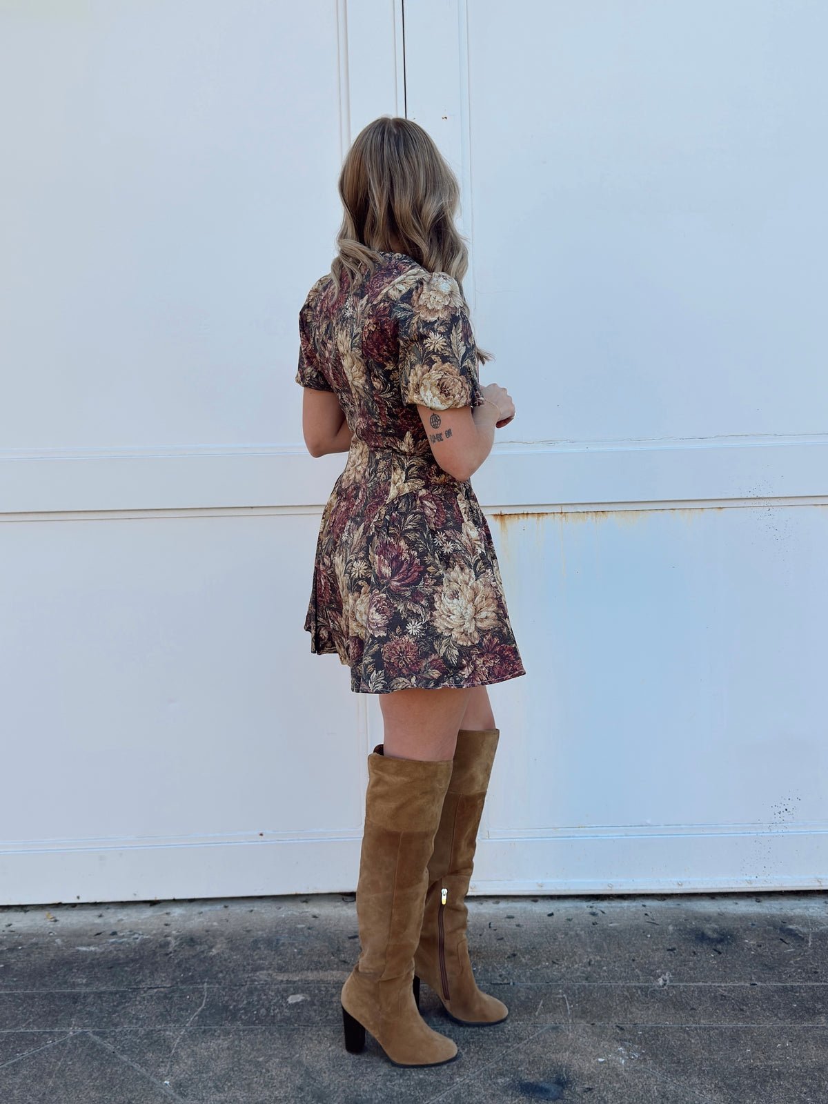 Anna Vintage Floral Mini Dress