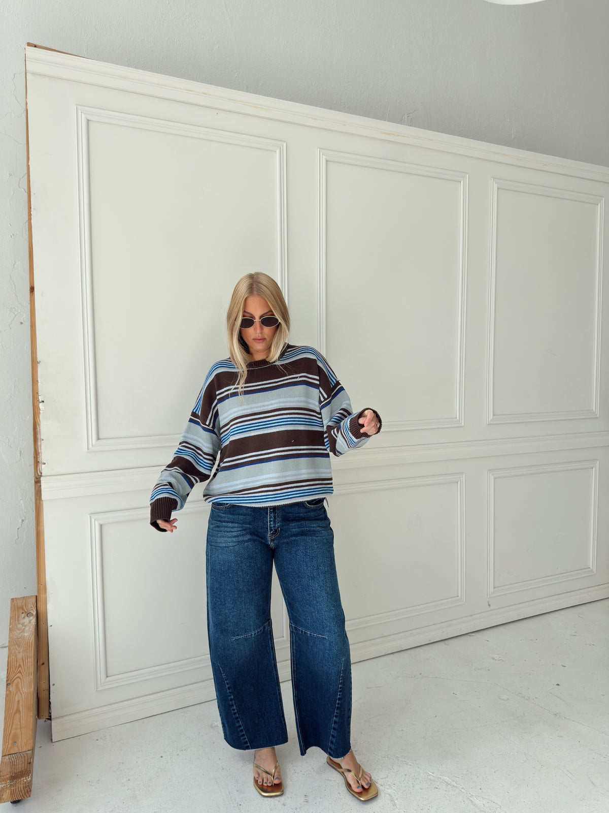 Jenna Multi Stripe Sweater Set