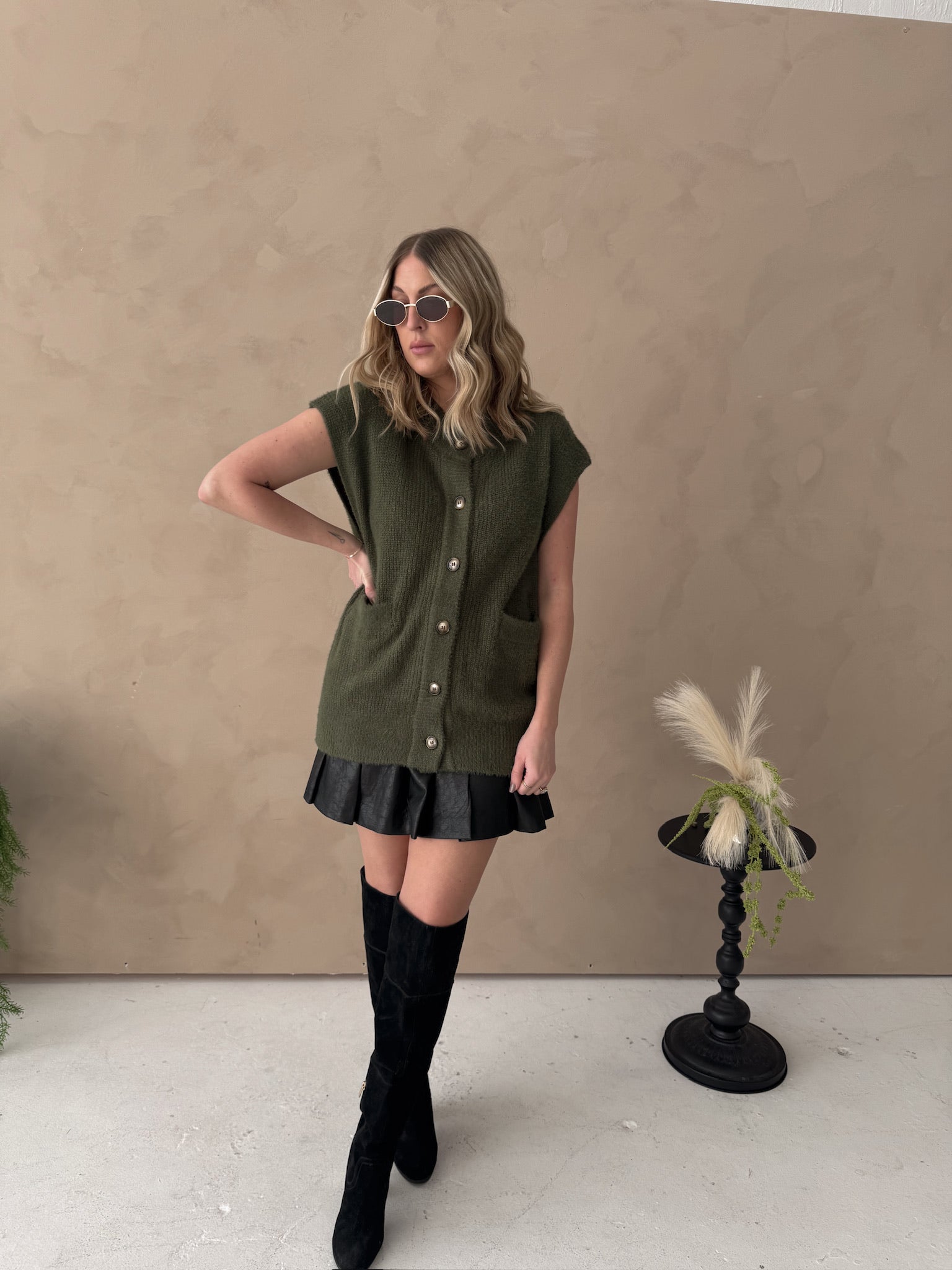 Frnch Vert Mousse Matcha Vest