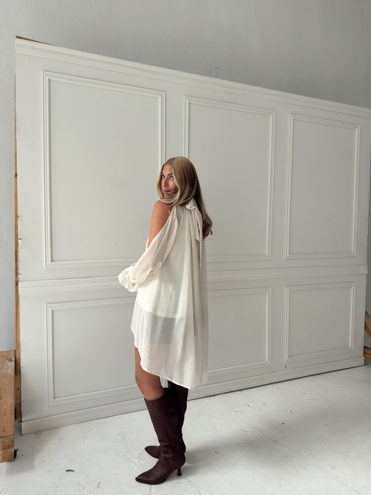 Darla Chiffon Top - Cream