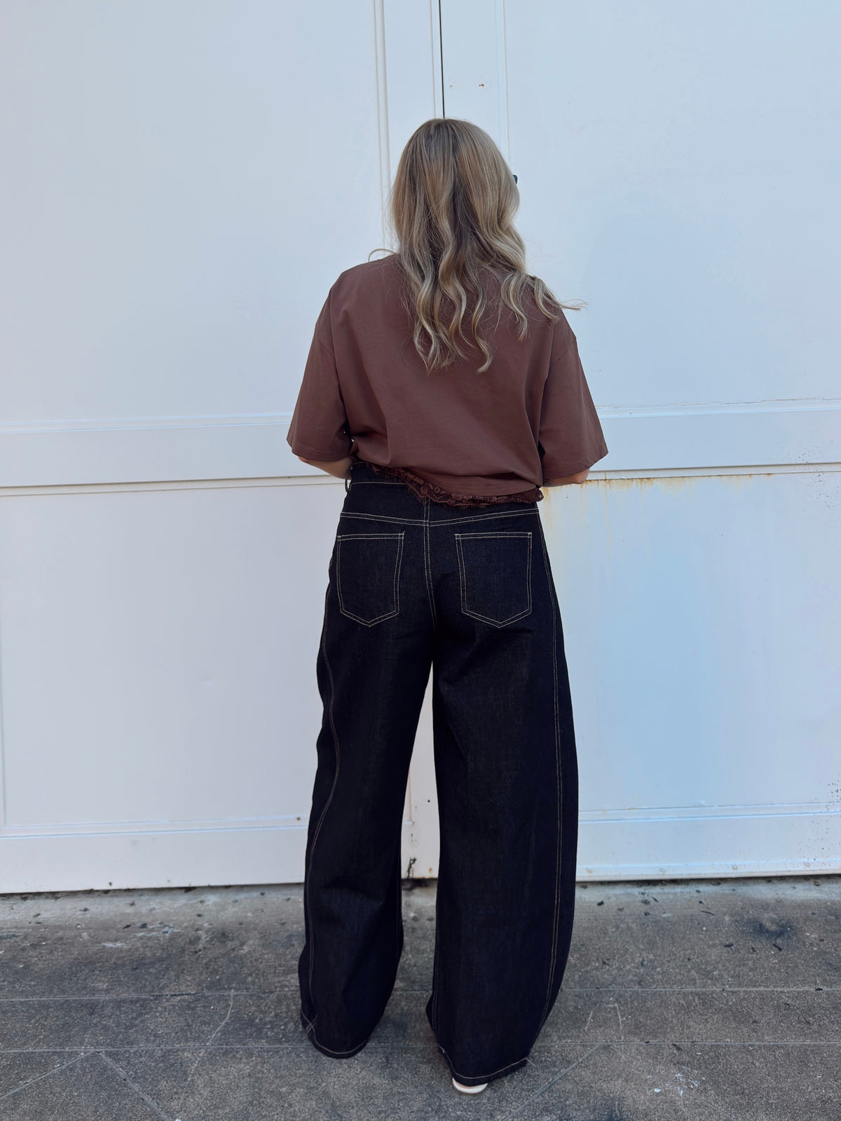 Riley Pleated Barrel Jean