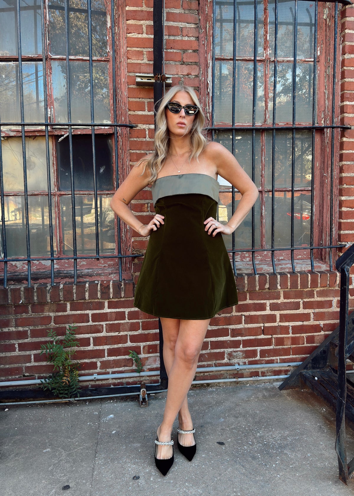 Melanie Strapless Velvet Mini Dress