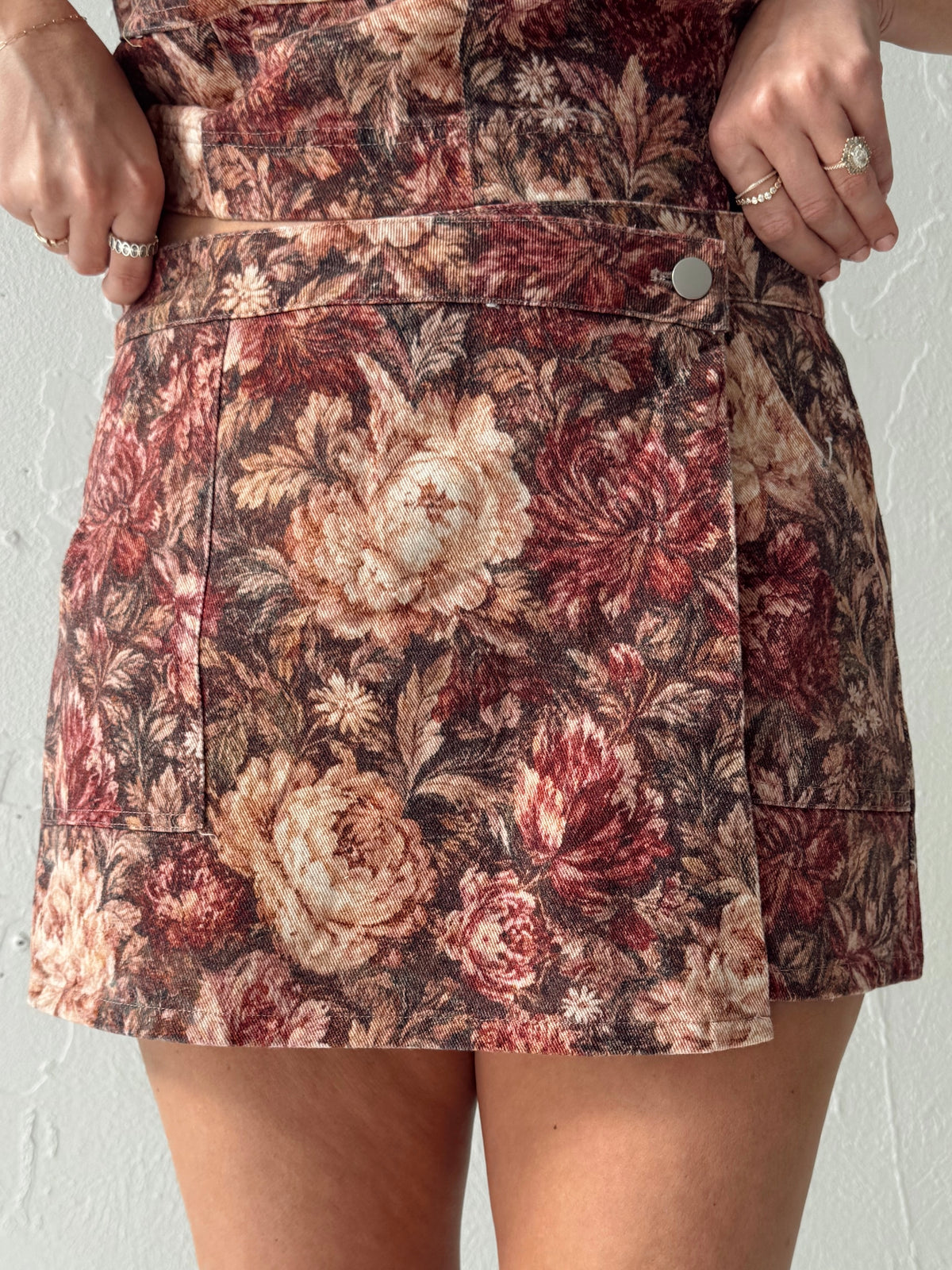Tove Floral Wrap Skort