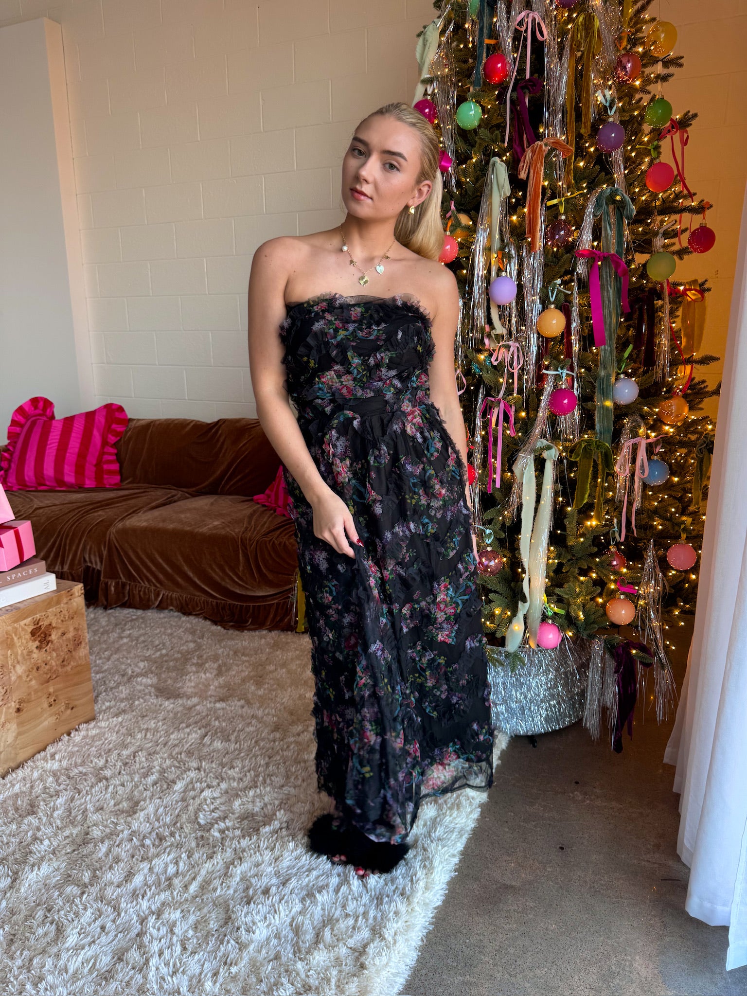 Meet Me in Santorini Whisper Bloom Maxi Dress