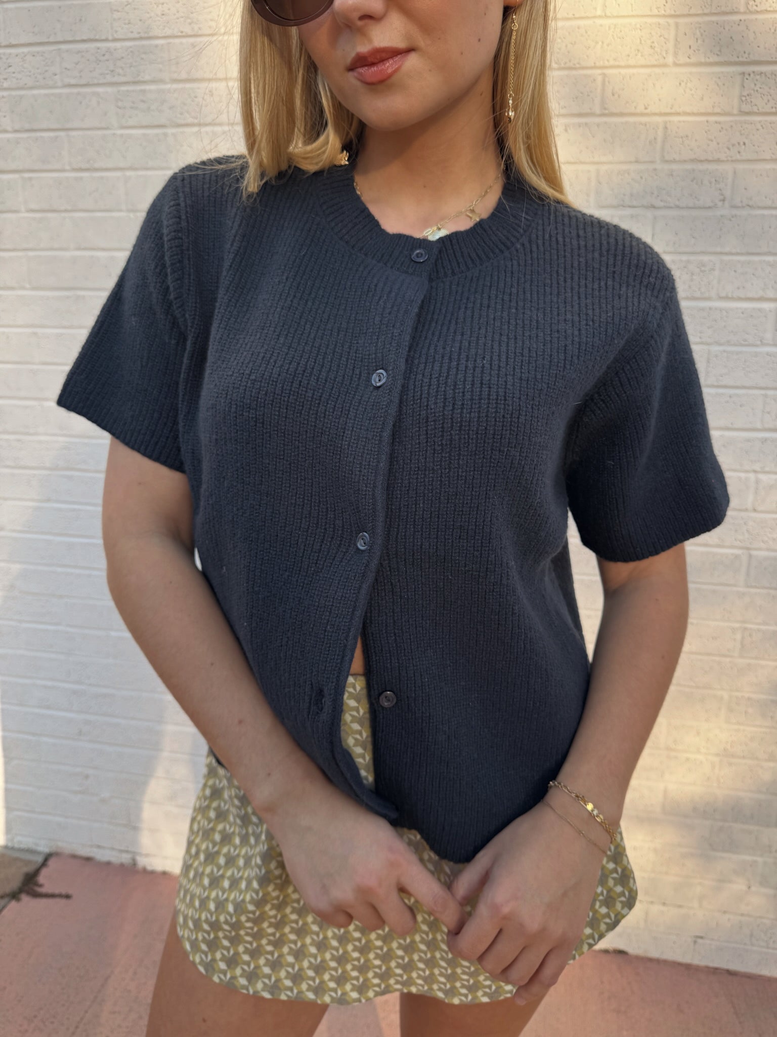 Classic Short Sleeve Knit Top