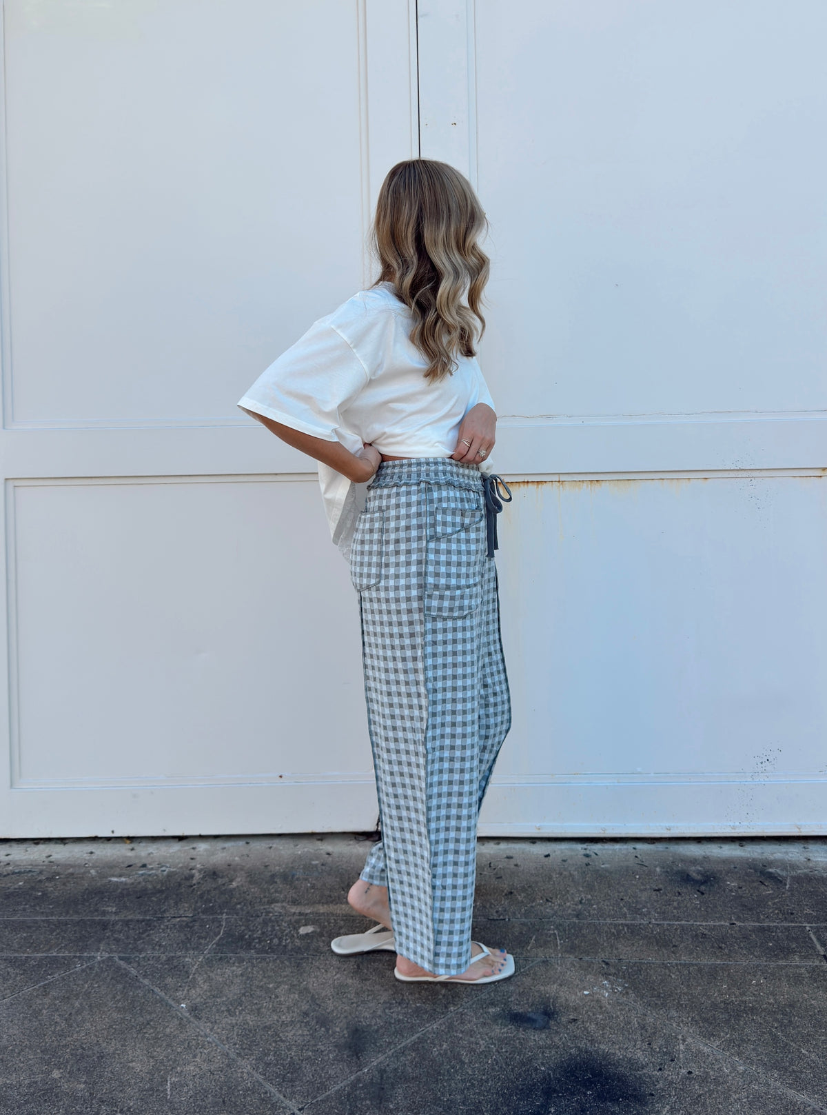 Bailey Barrel Knit Pants - Blue Grey