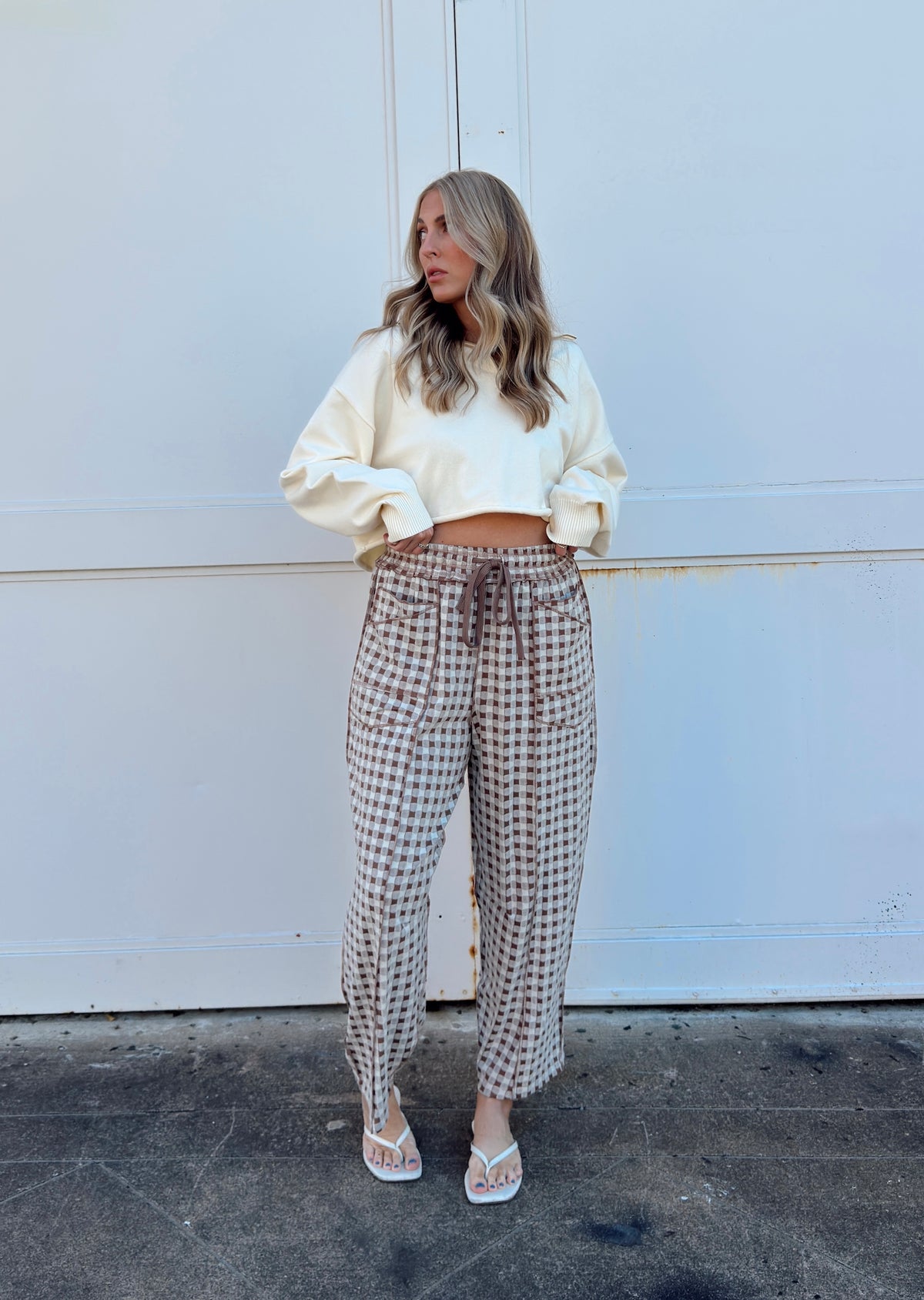 Bailey Barrel Knit Pants - Mocha