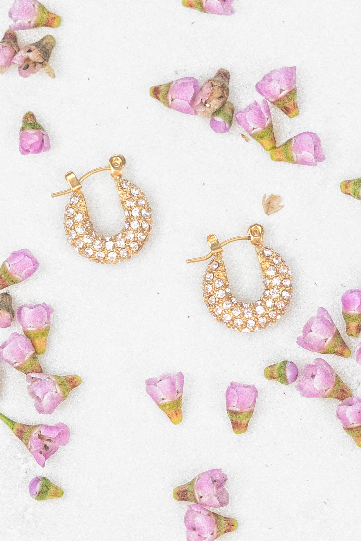 Shimmer Mini Hoops - 18K Gold Plated