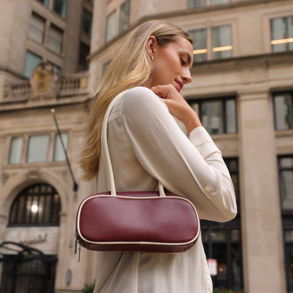 Micaela Black Recycled Vegan Shoulder Bag