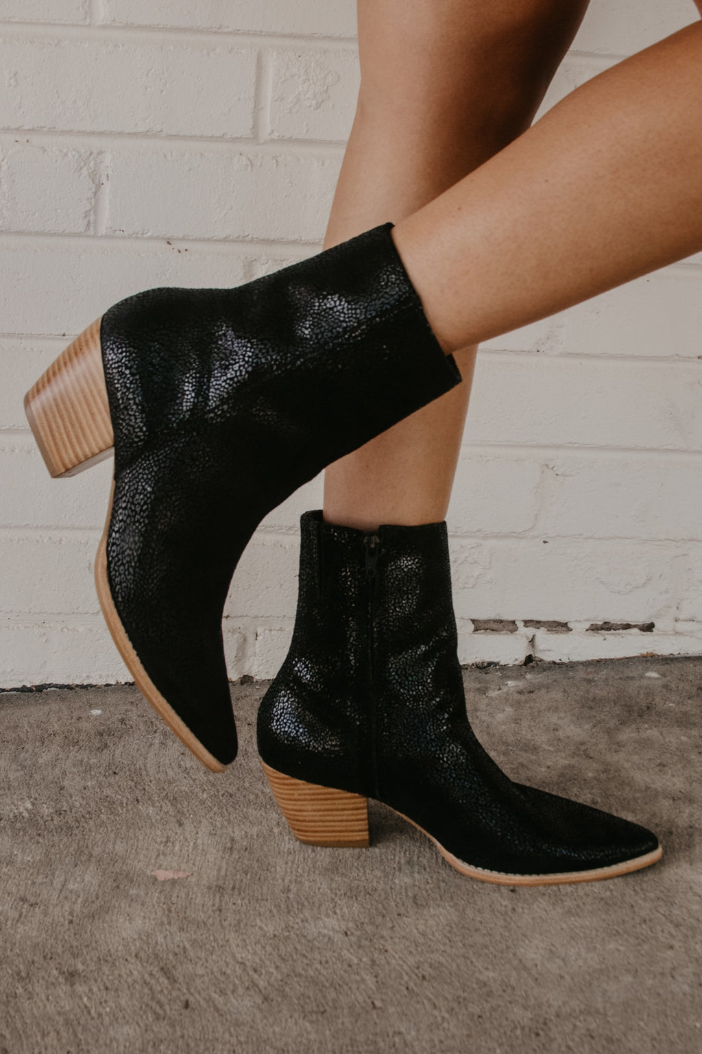 Caty western pointy toe bootie sale